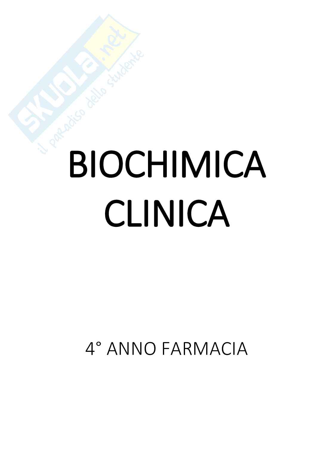 Biochimica clinica - Appunti Pag. 1