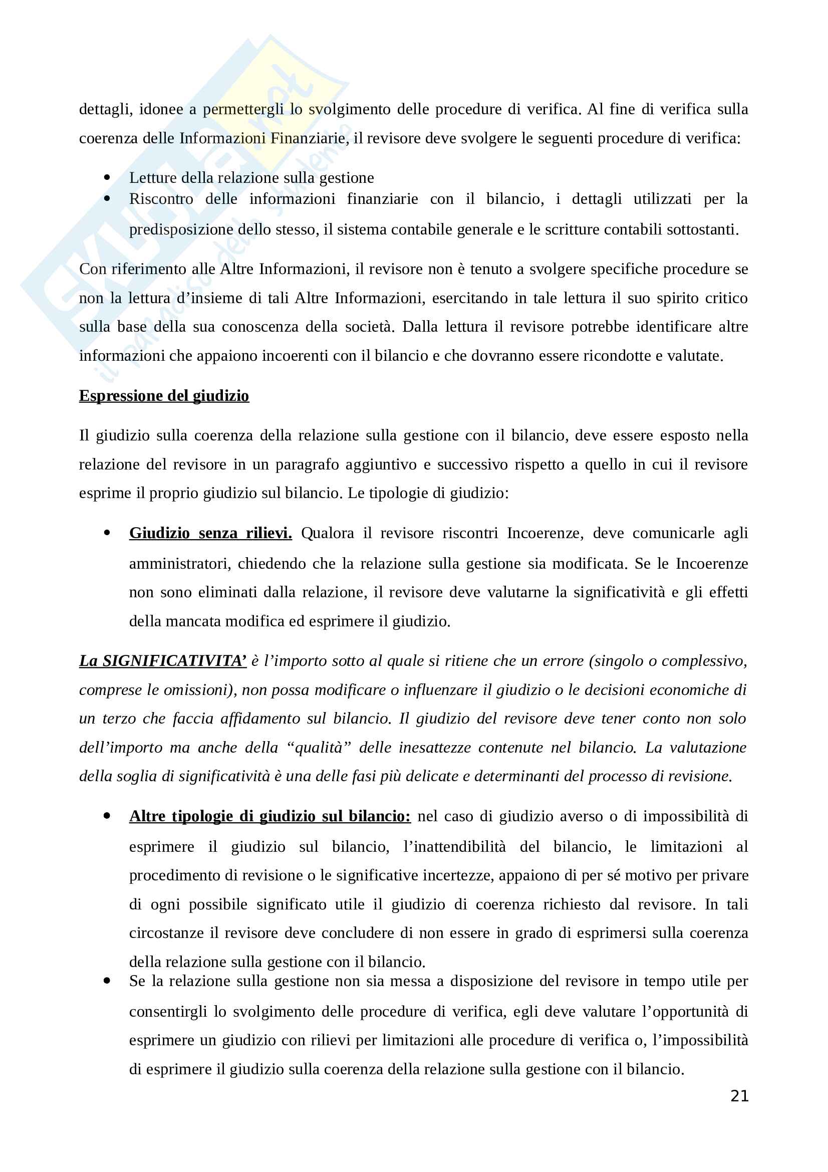 Revisione aziendale: domande e risposte Pag. 21