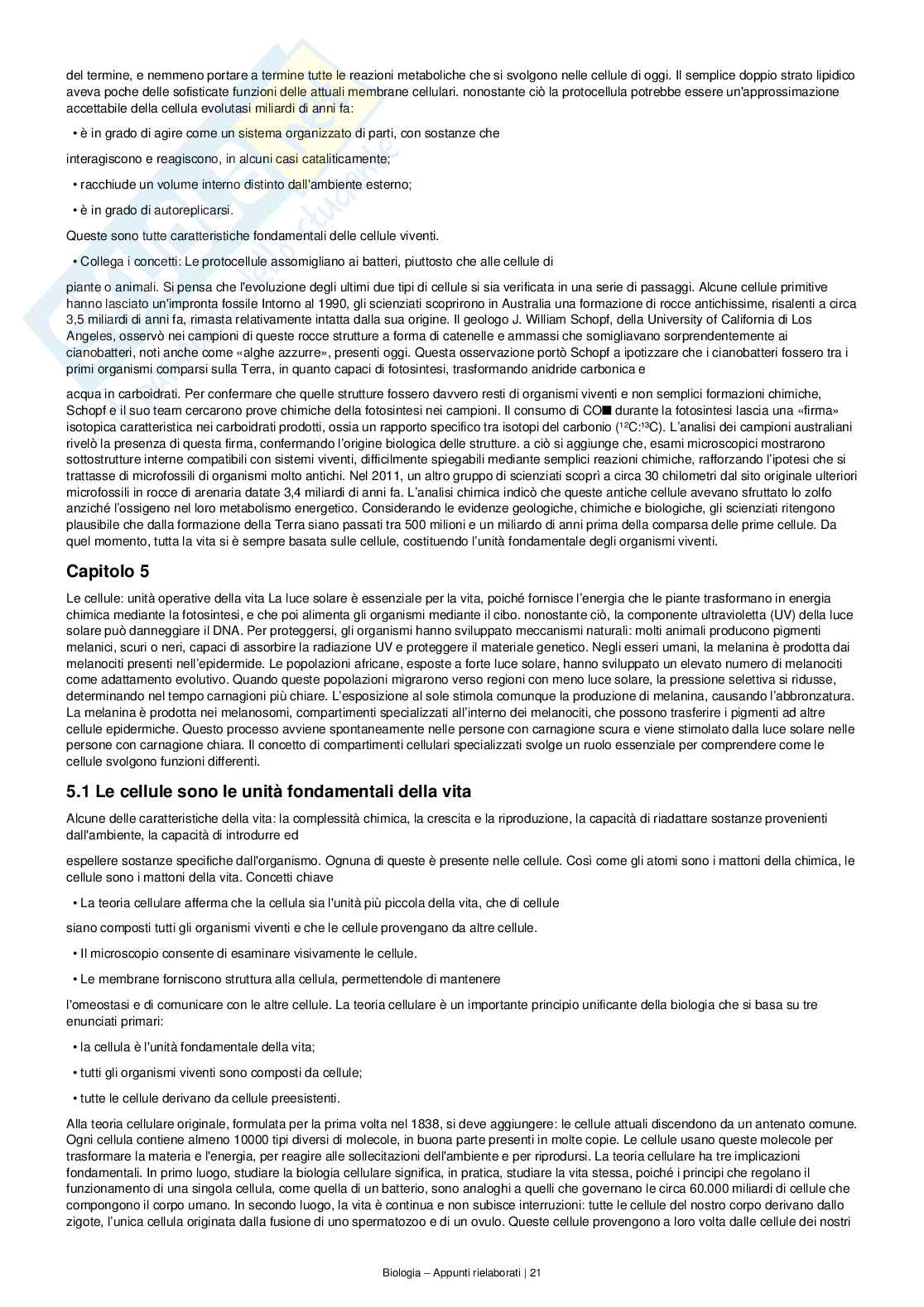 Appunti completi e dettagliati di Biologia – Preparazione all’esame Pag. 21