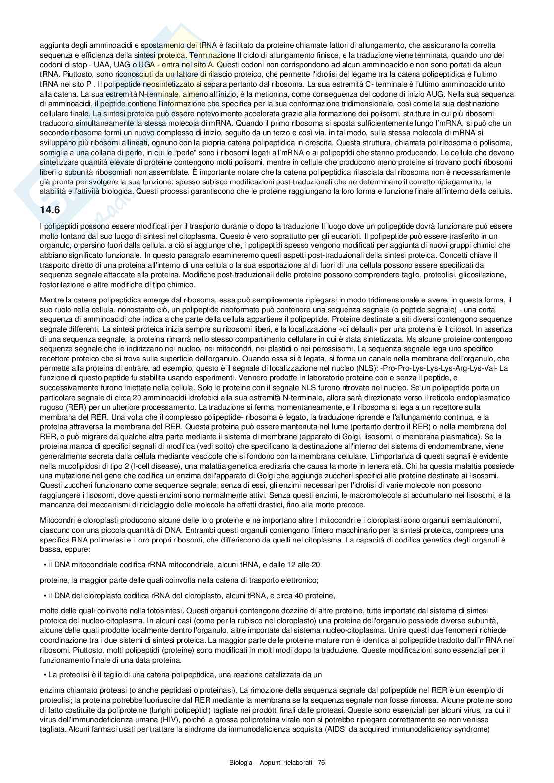 Appunti completi e dettagliati di Biologia – Preparazione all’esame Pag. 76