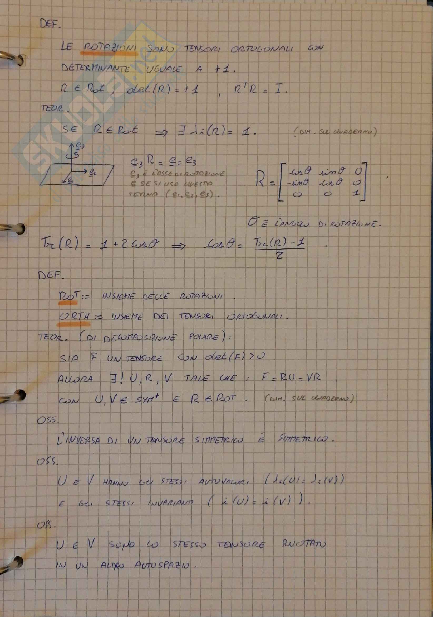 Meccanica dei continui Pag. 6