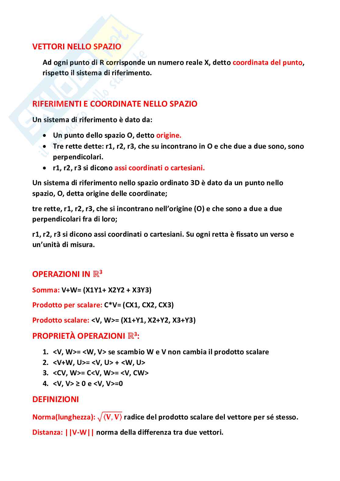 Appunti Geometria Pag. 1