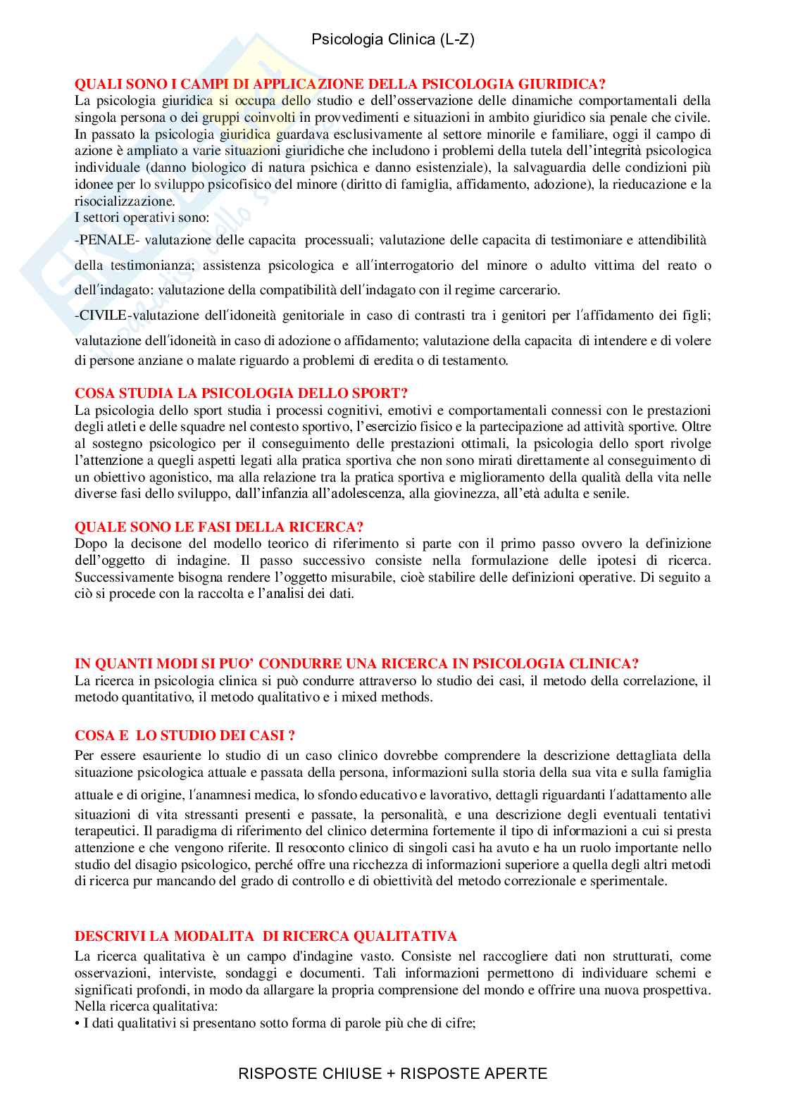 Psicologia clinica - Paniere compilato Pag. 76