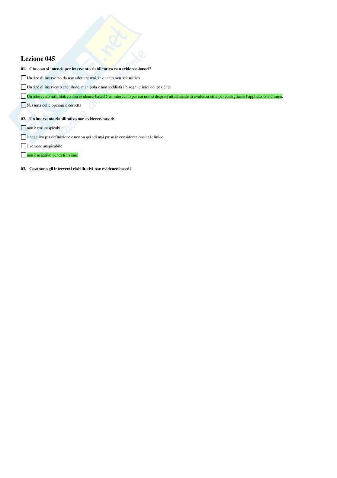 Neuropsicologia - Paniere compilato Pag. 61