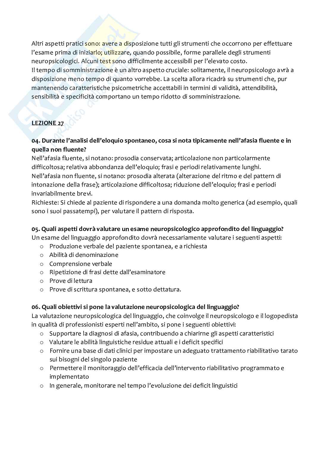Neuropsicologia - Paniere compilato Pag. 91