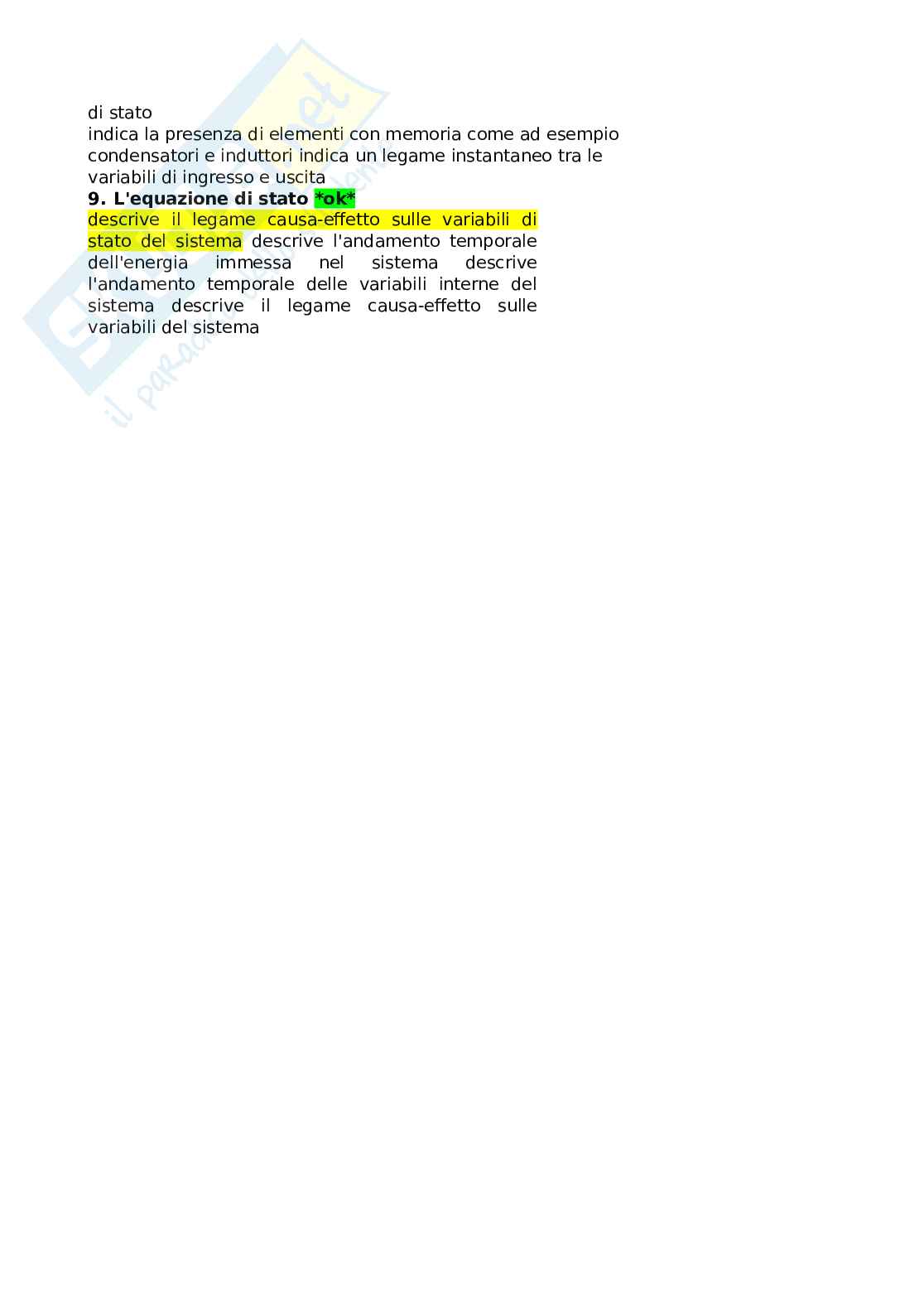 Paniere fondamenti di automatica Pag. 2