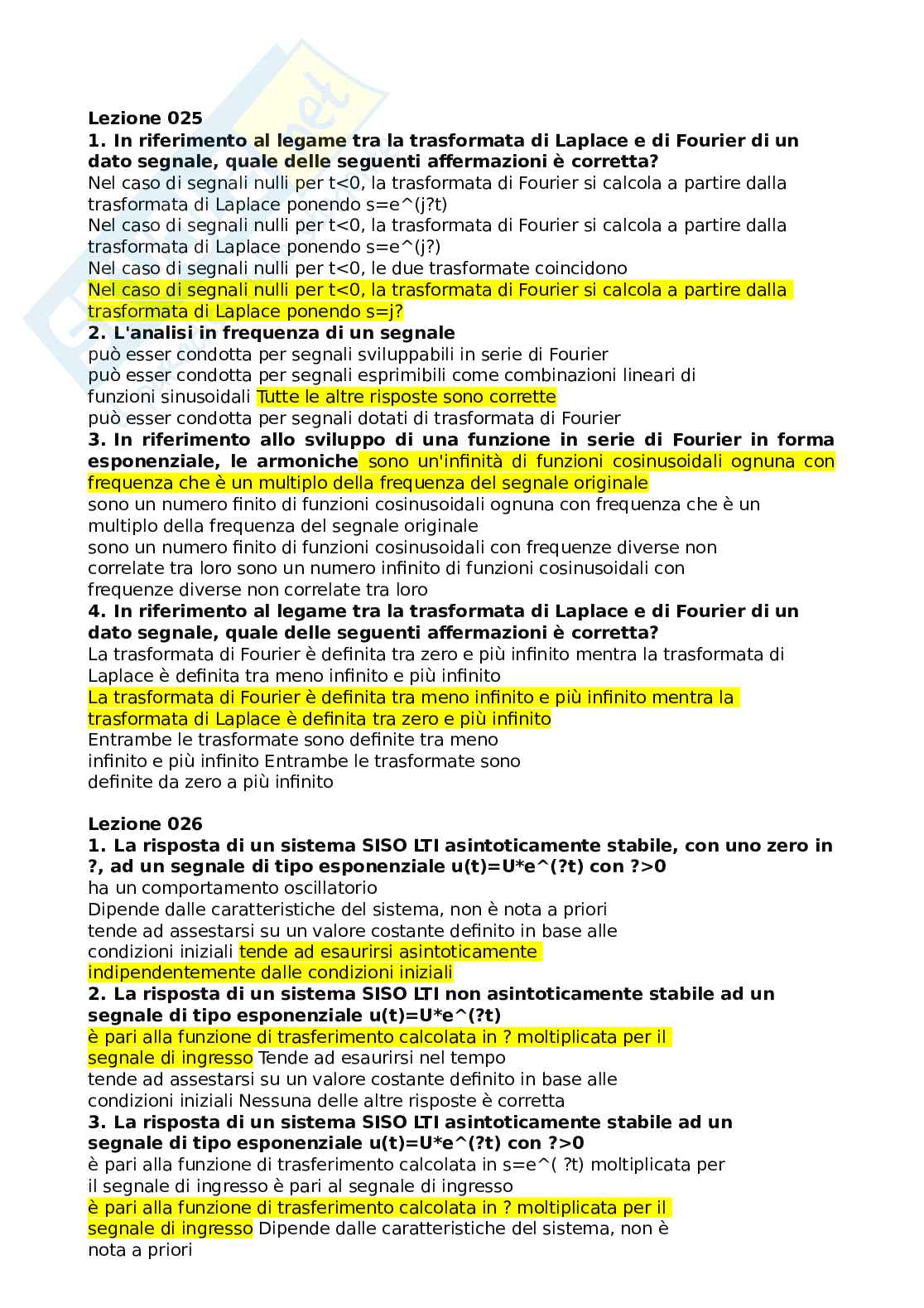 Paniere fondamenti di automatica Pag. 21