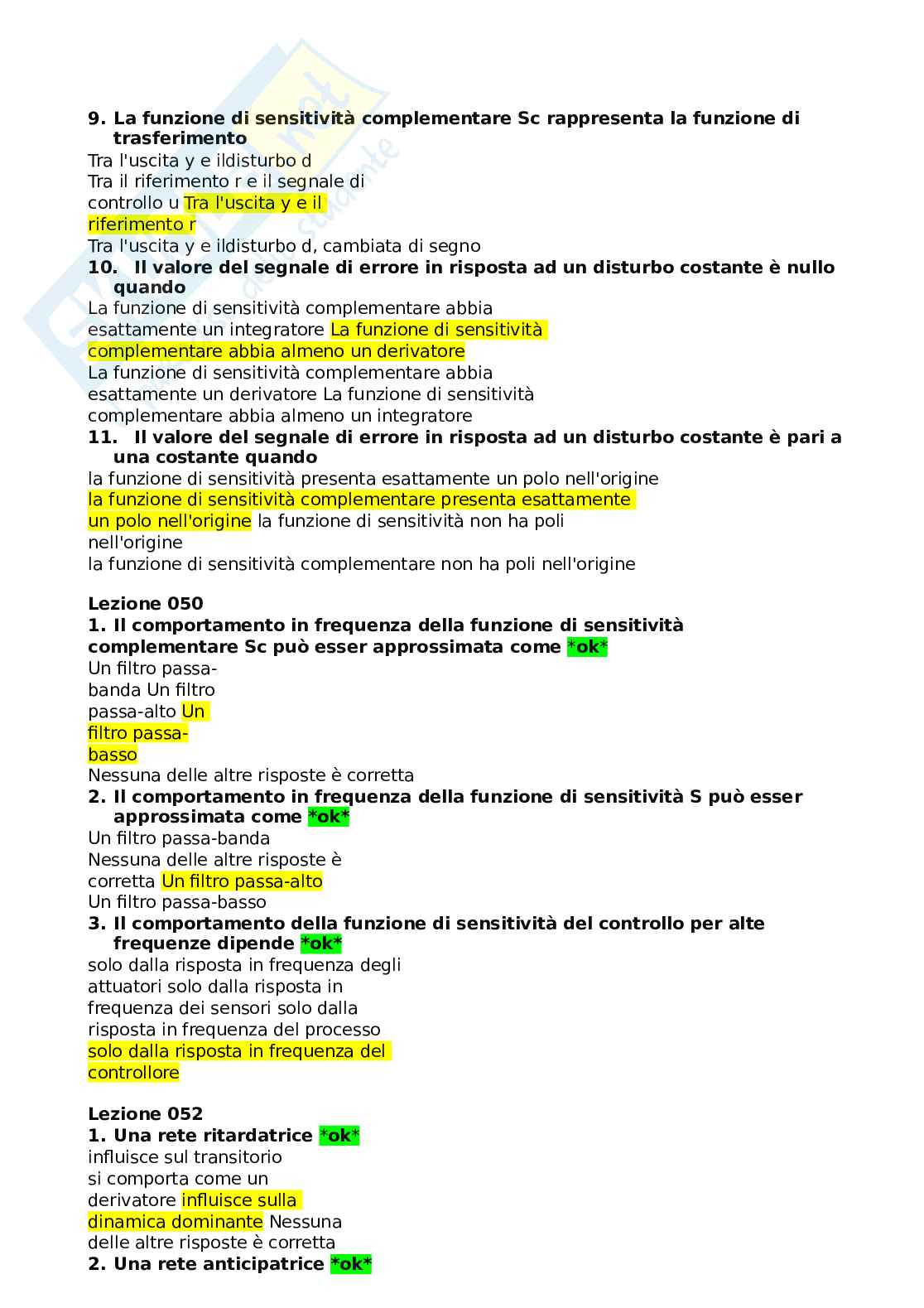 Paniere fondamenti di automatica Pag. 41