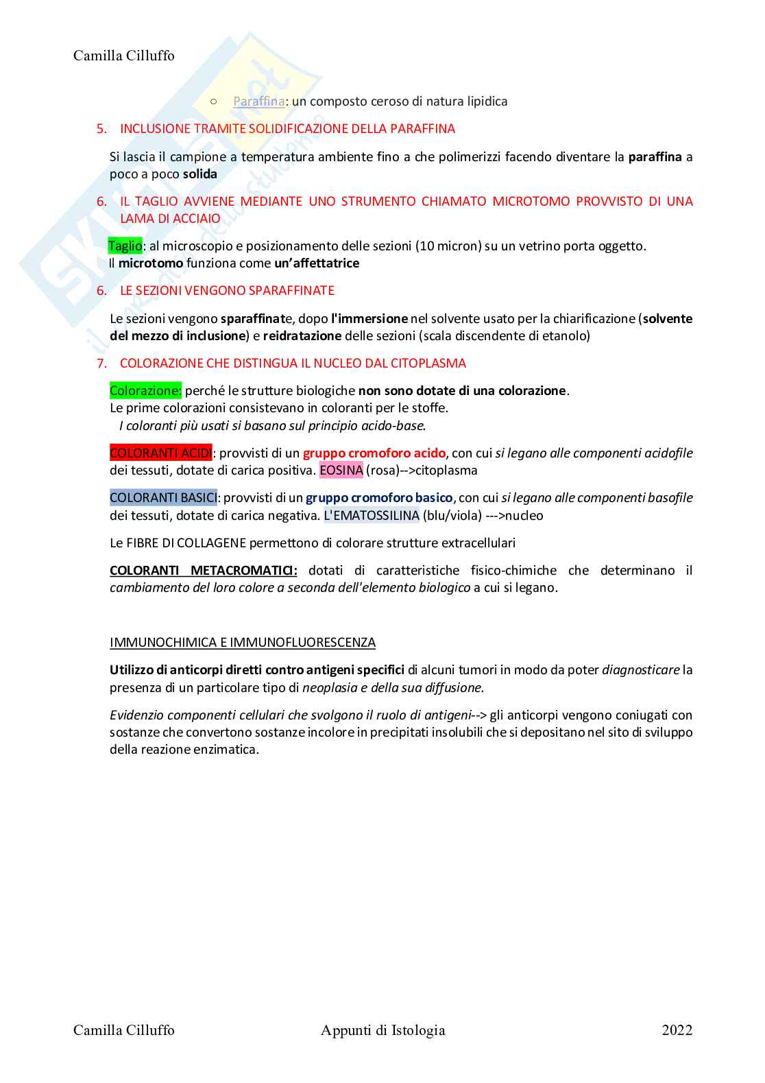 Istologia - Appunti Pag. 2