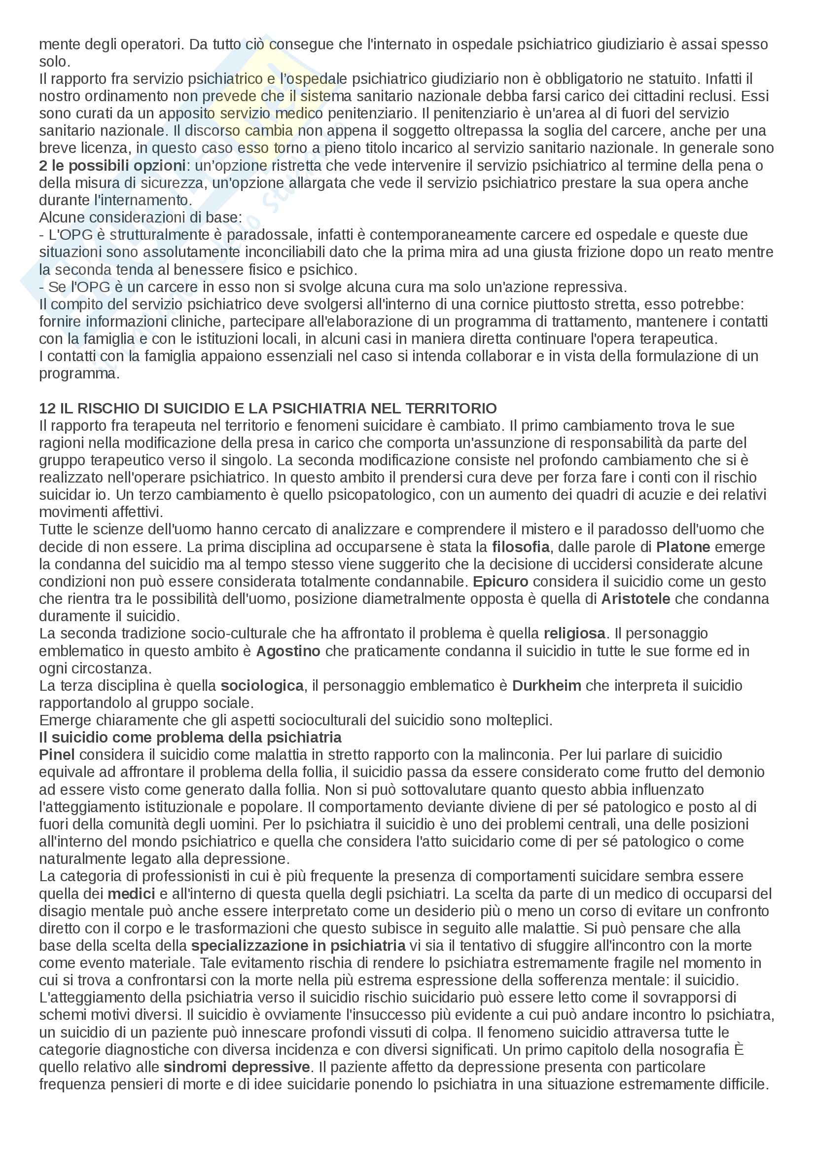 Riassunto esame Psicologia clinica nei servizi psichiatrici, prof. Rossi Monti, libro consigliato Manuale di psichiatria nel territorio Pag. 16