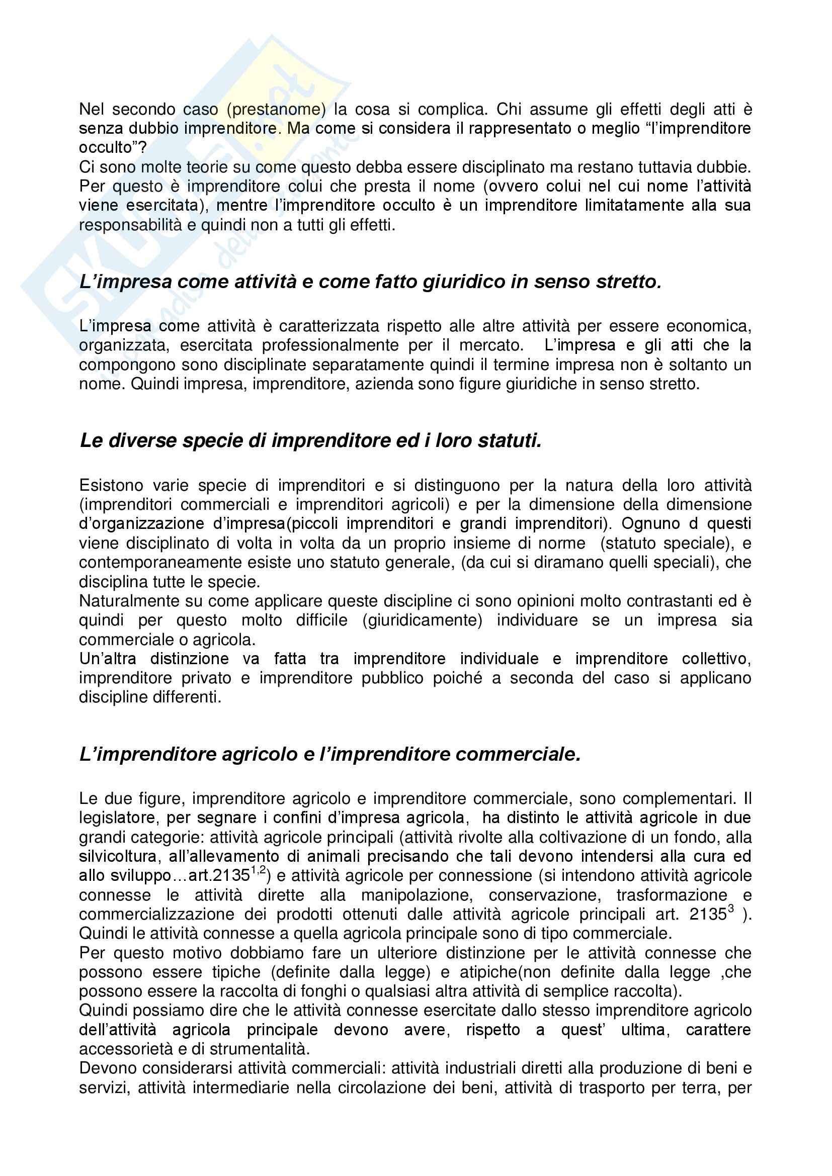Riassunto esame Diritto Commerciale, prof. Libertini Pag. 2