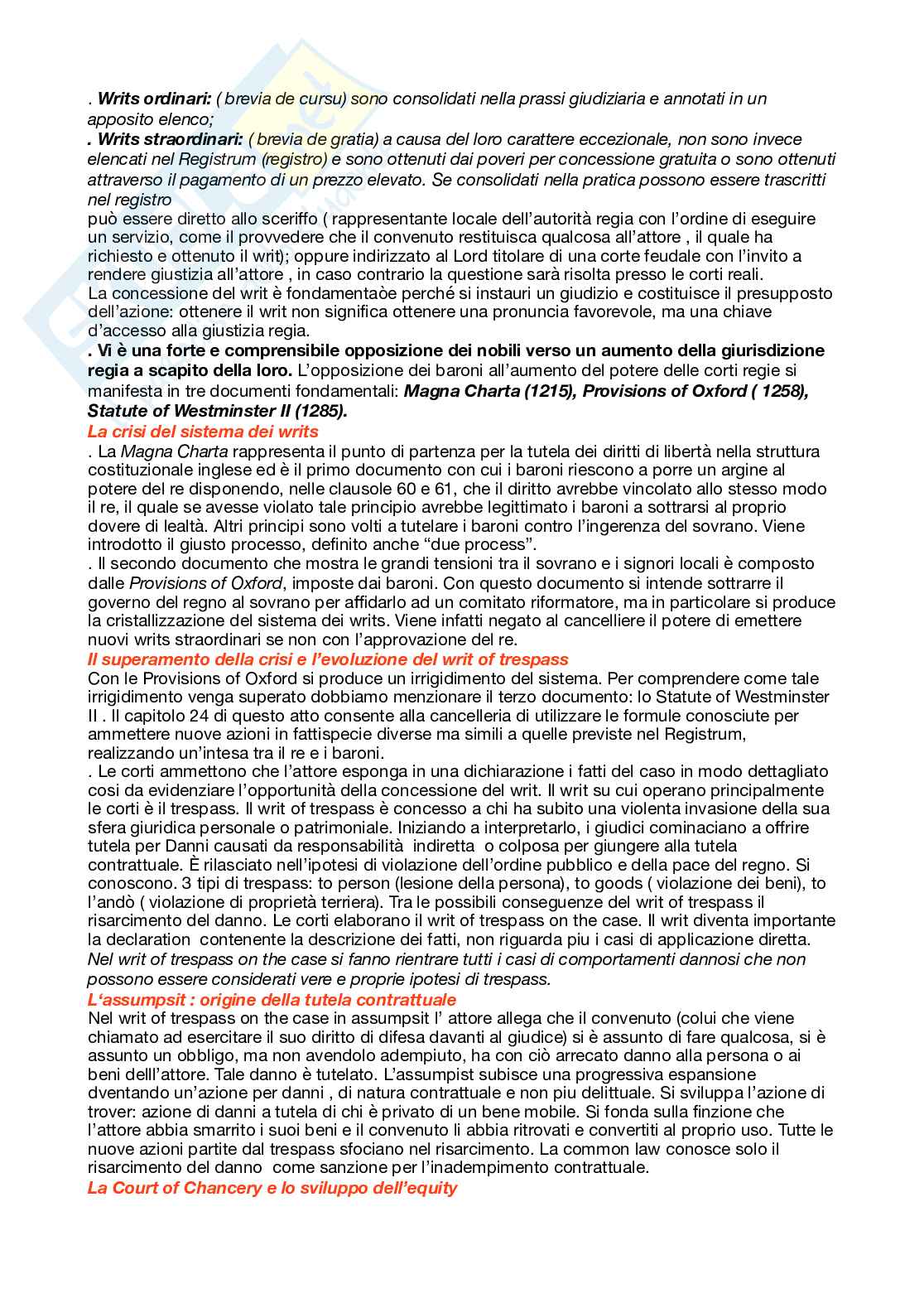 Riassunto esame Sistemi giuridici comparati , Prof. De Luca Alessandra, libro consigliato La tradizione giuridica occidentale. Testo di materiali per un confronto civil law common law, Varano, Barsotti Pag. 6