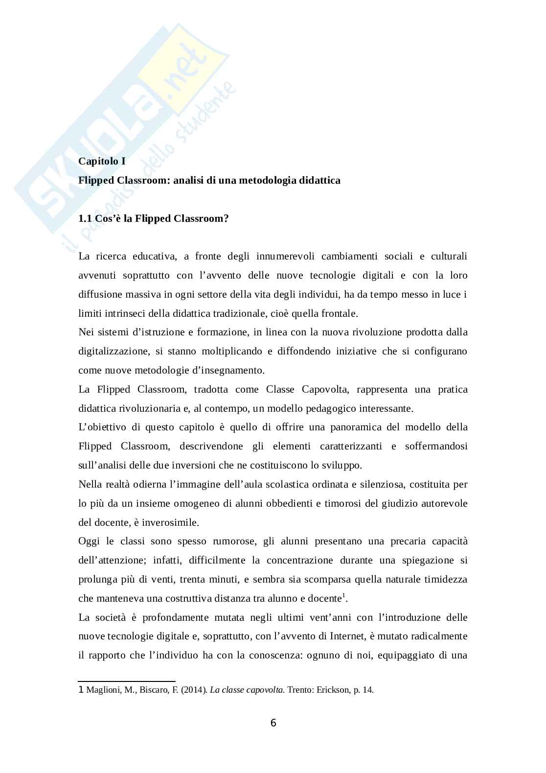 Flipped Classroom: una metodologia didattica innovativa Pag. 6