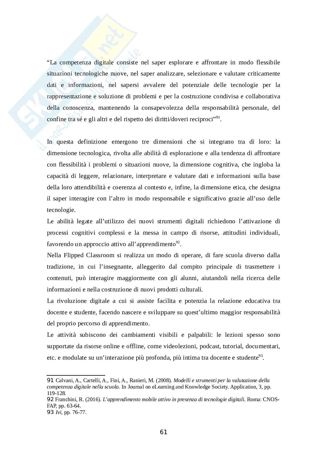 Flipped Classroom: una metodologia didattica innovativa Pag. 61