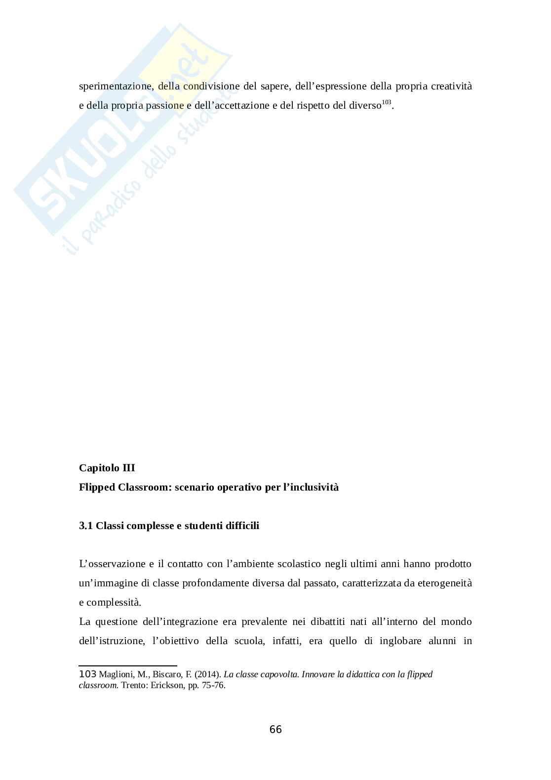 Flipped Classroom: una metodologia didattica innovativa Pag. 66
