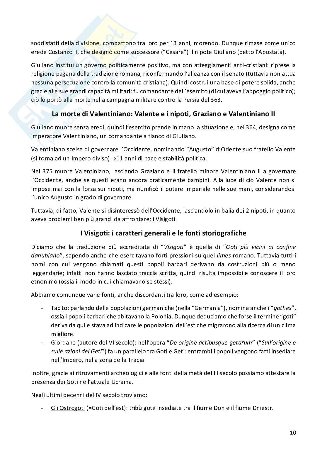 Storia Medievale dal IV al XV secolo Pag. 11