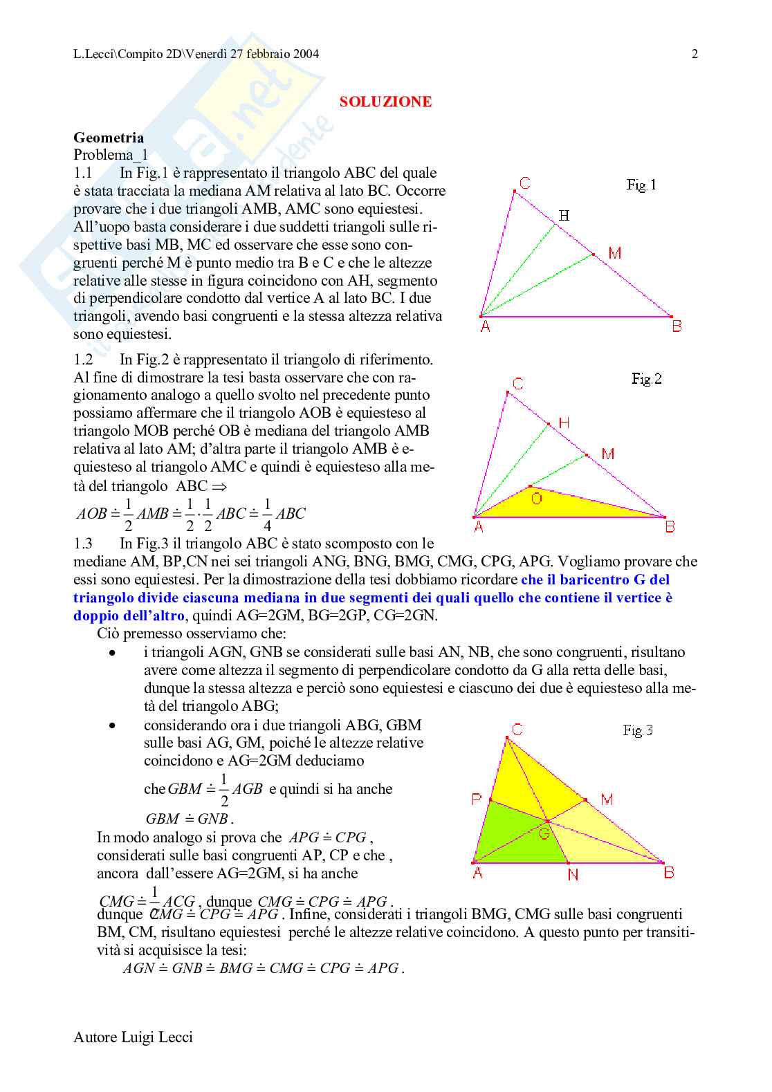 Compito in classe II liceo scientifico PNI Pag. 2