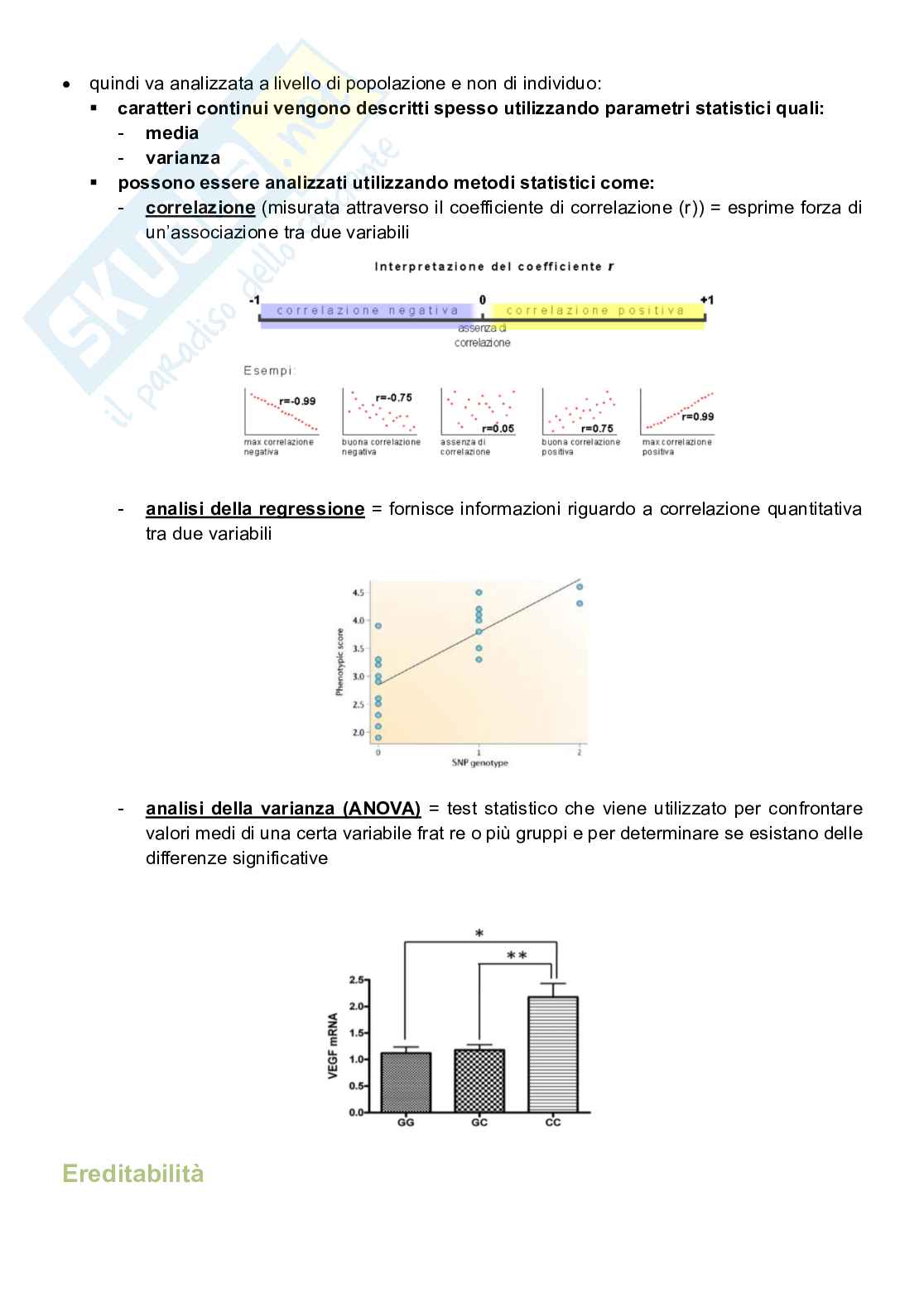 Appunti completi senza esercizi di Genetica generale e elementi di genetica umana Pag. 66