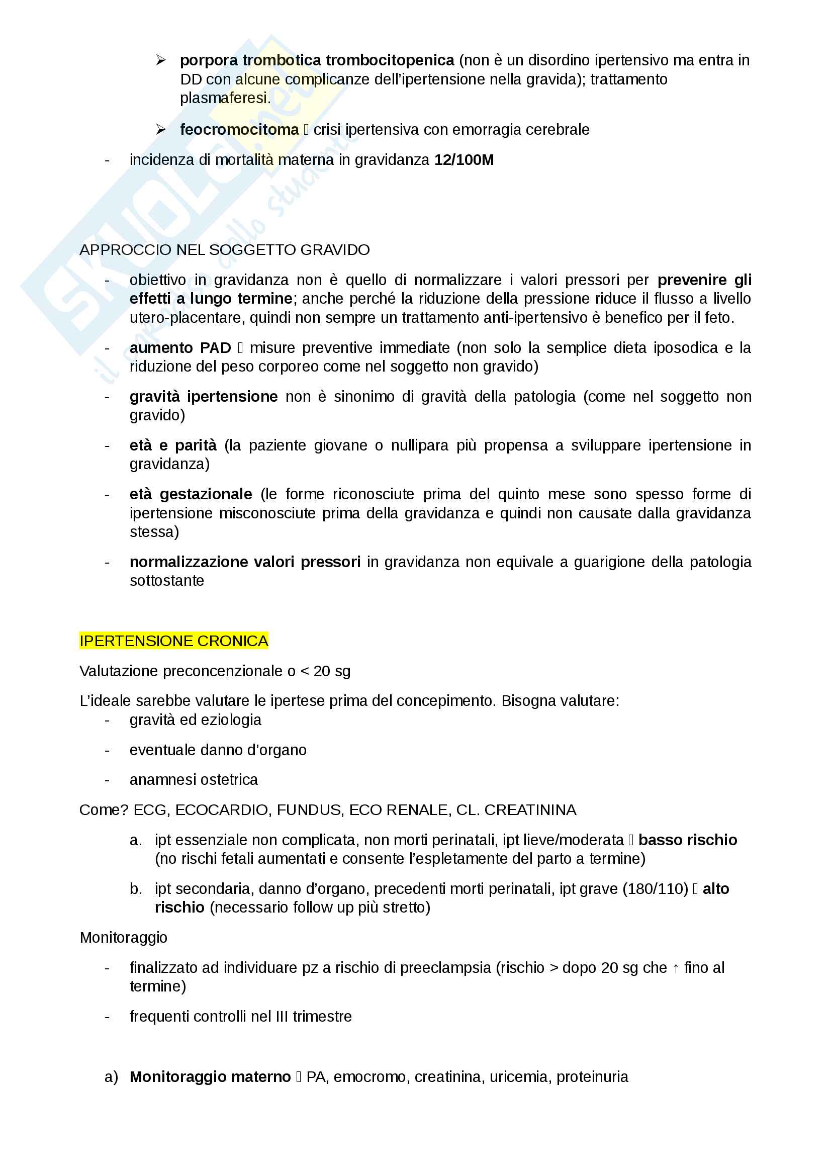 Schemi Gineco (Travaglio-Parto, Ipertensione in gravidanza, Diabete gestazionale, Screening HPV) Pag. 11