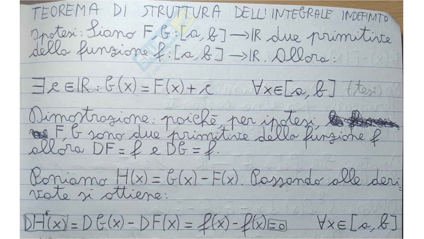 Teoremi sugli integrali Pag. 1