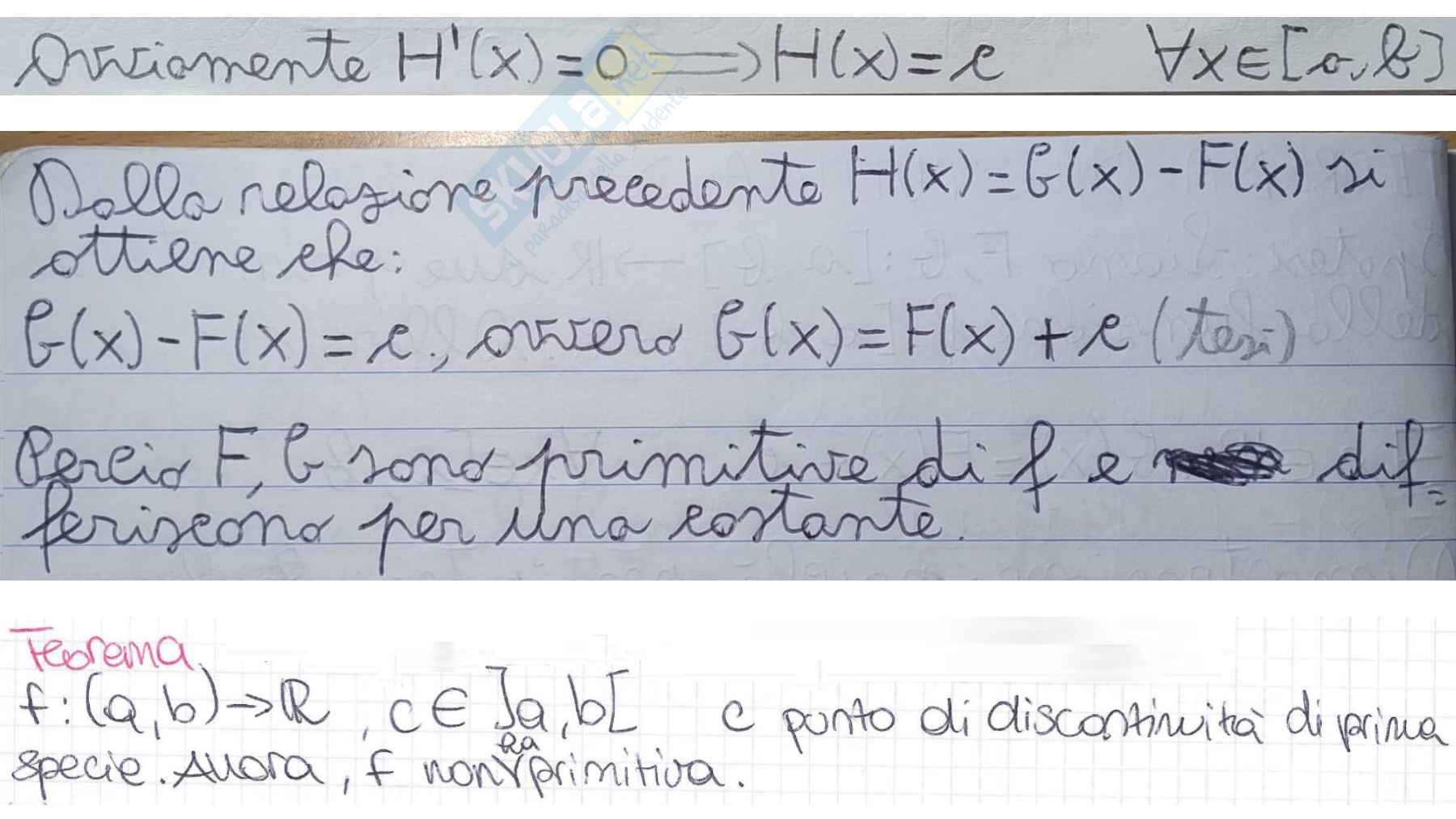 Teoremi sugli integrali Pag. 2