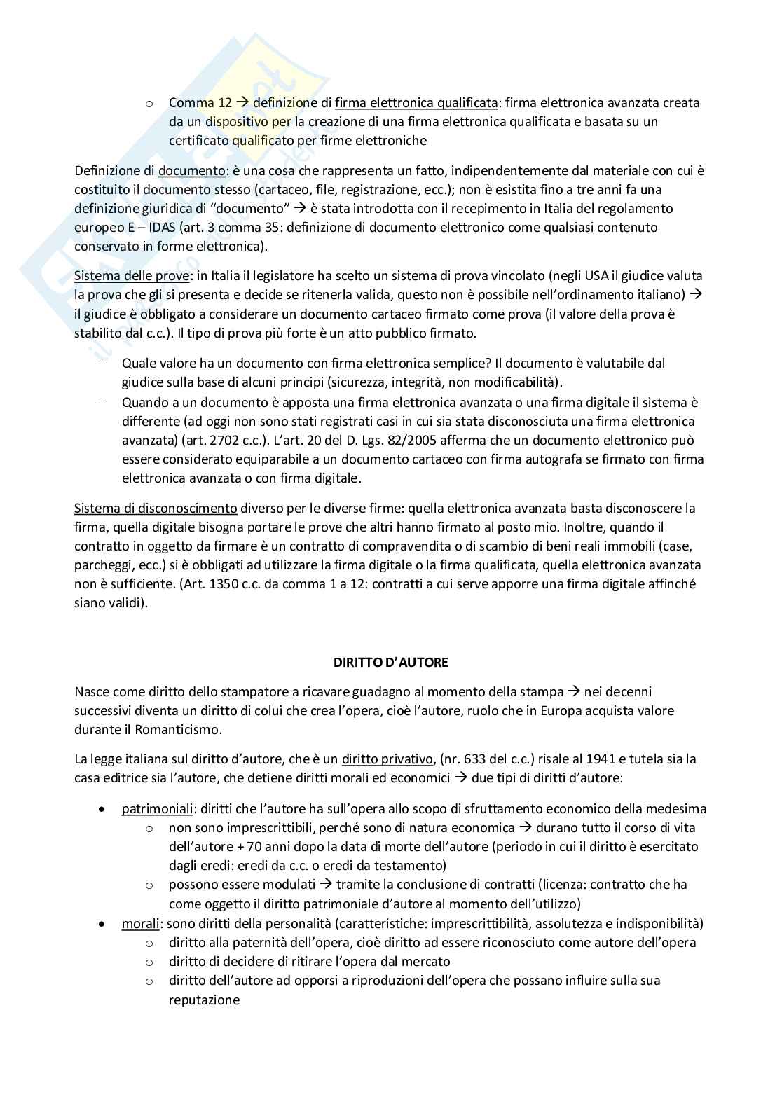 Appunti Esame Diritto di Internet Pag. 11