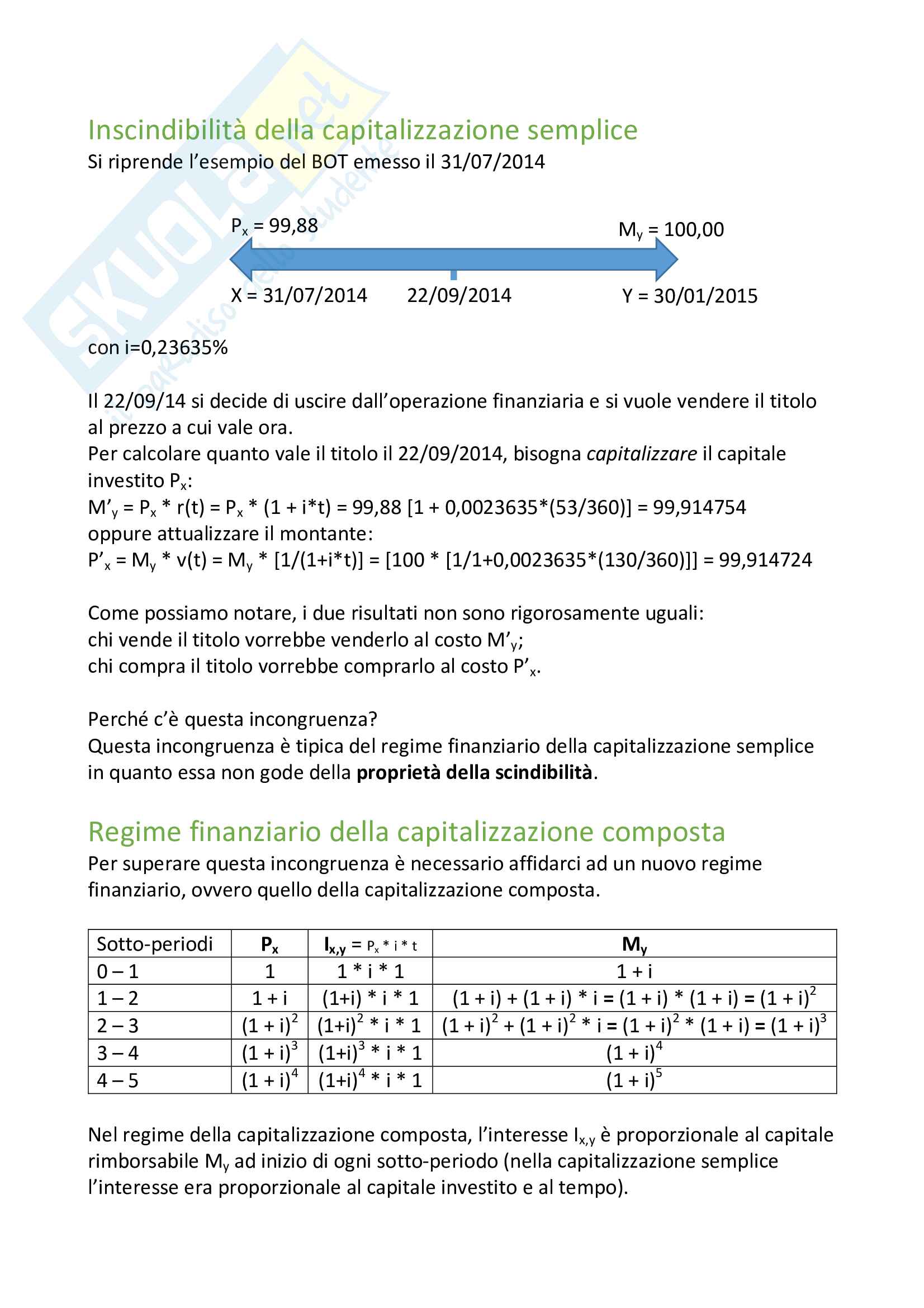 Matematica Finanziaria Pag. 11