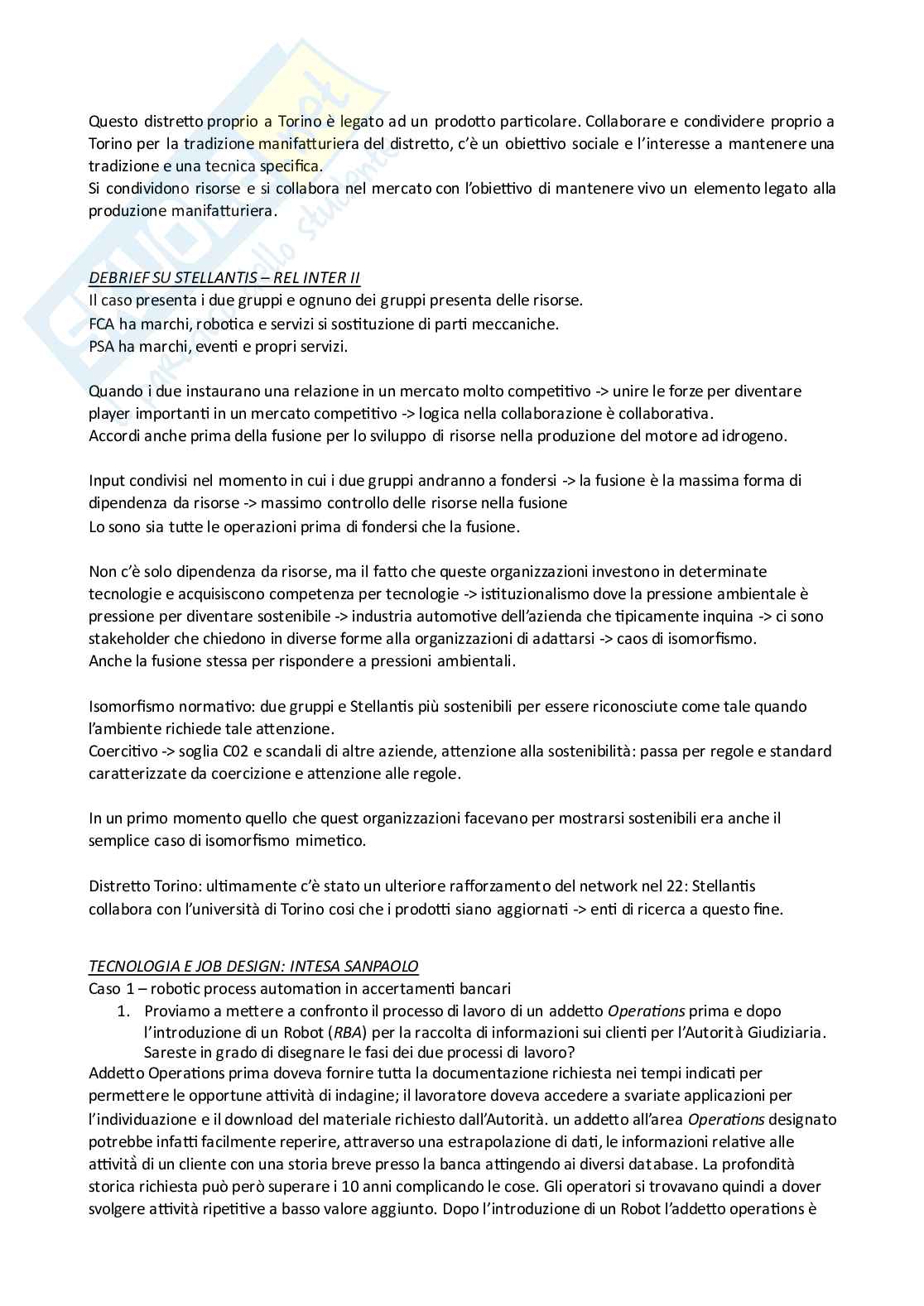 Organizzazione aziendali - Casi e testimonianze   Pag. 2
