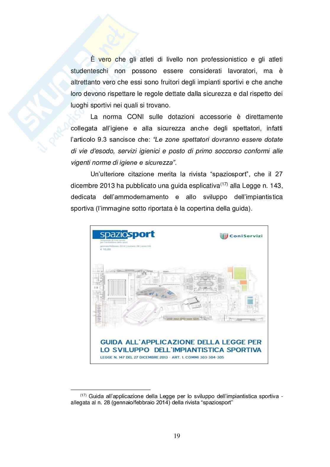 Quando il mondo scolastico entra in un impianto sportivo: considerazioni in materia di istruzione, sicurezza e sport Pag. 26