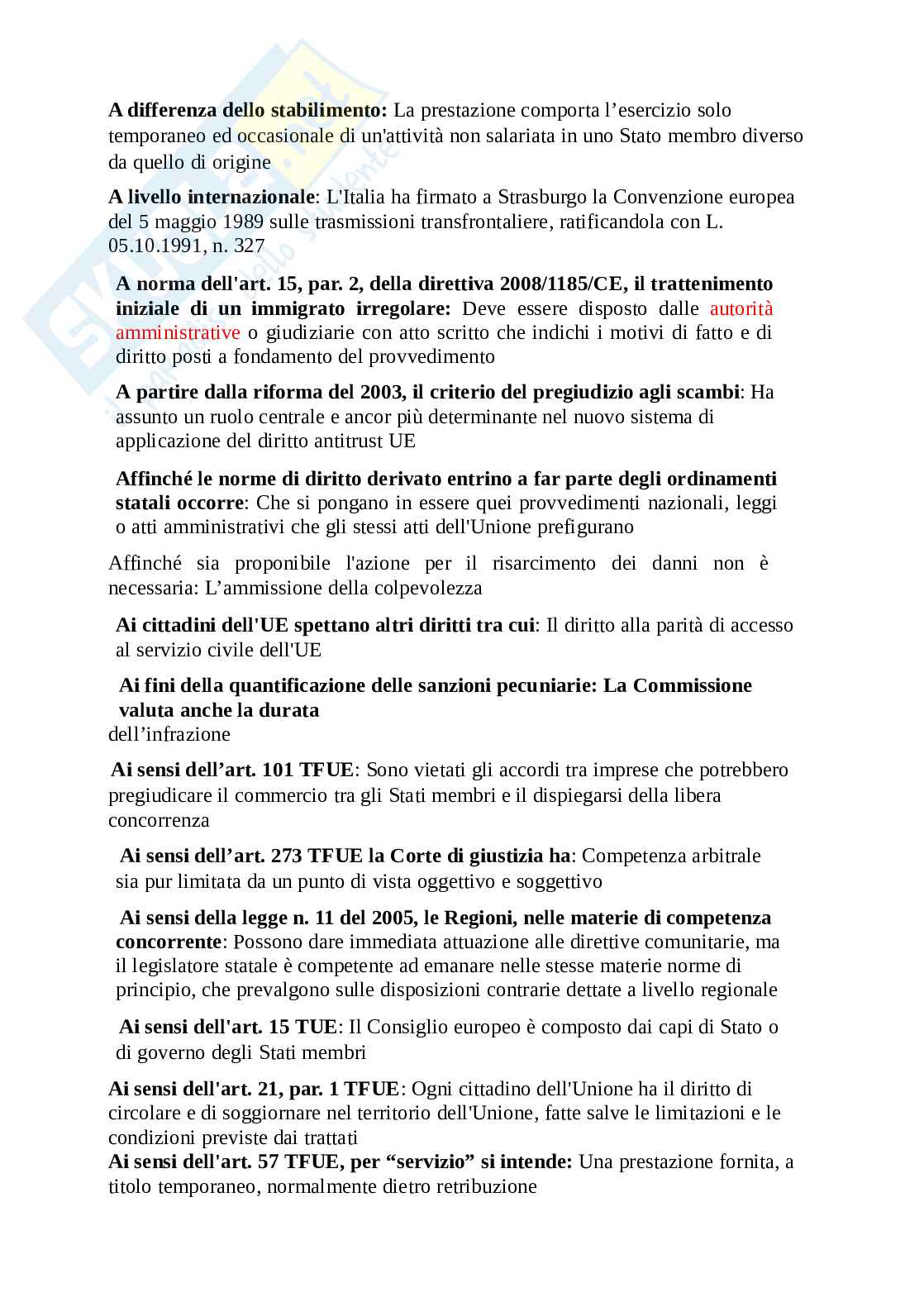 Diritto dell'Unione Europea Pag. 2