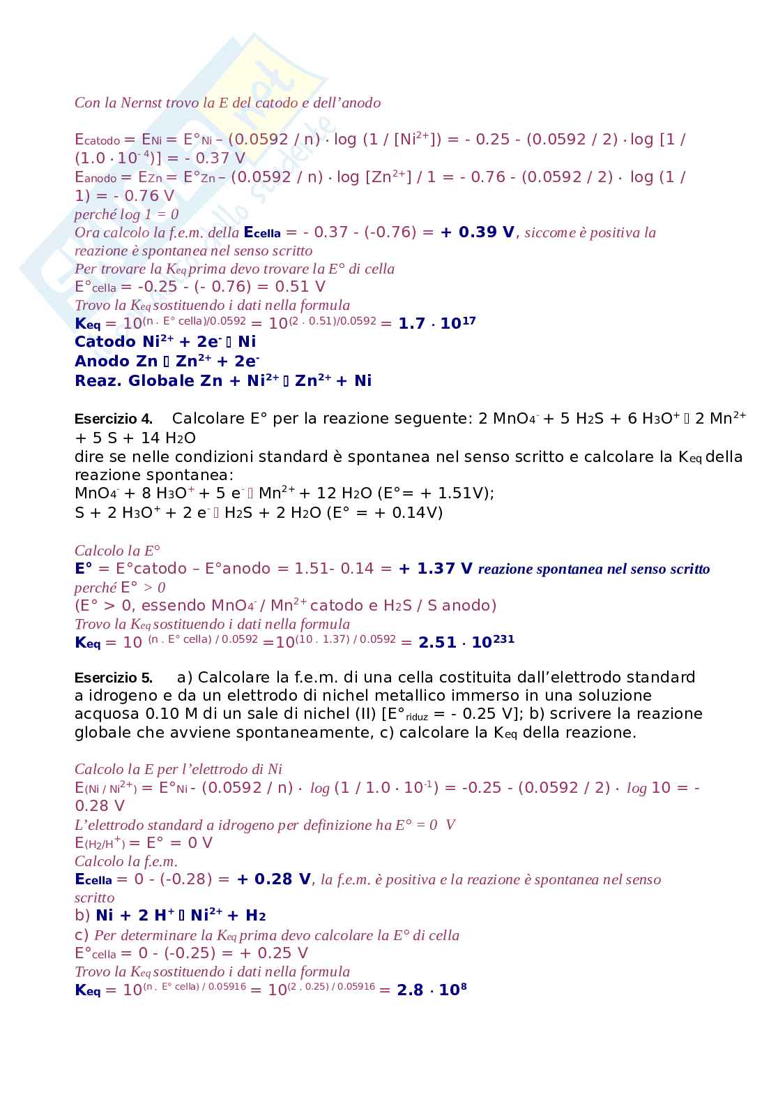 Elettrochimica generale Pag. 2
