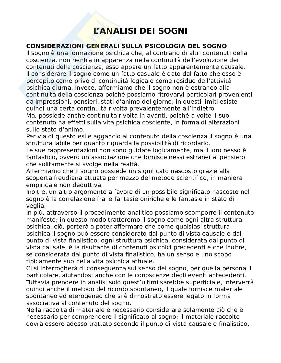 L'analisi dei sogni, Psicodinamica del sogno, Jung