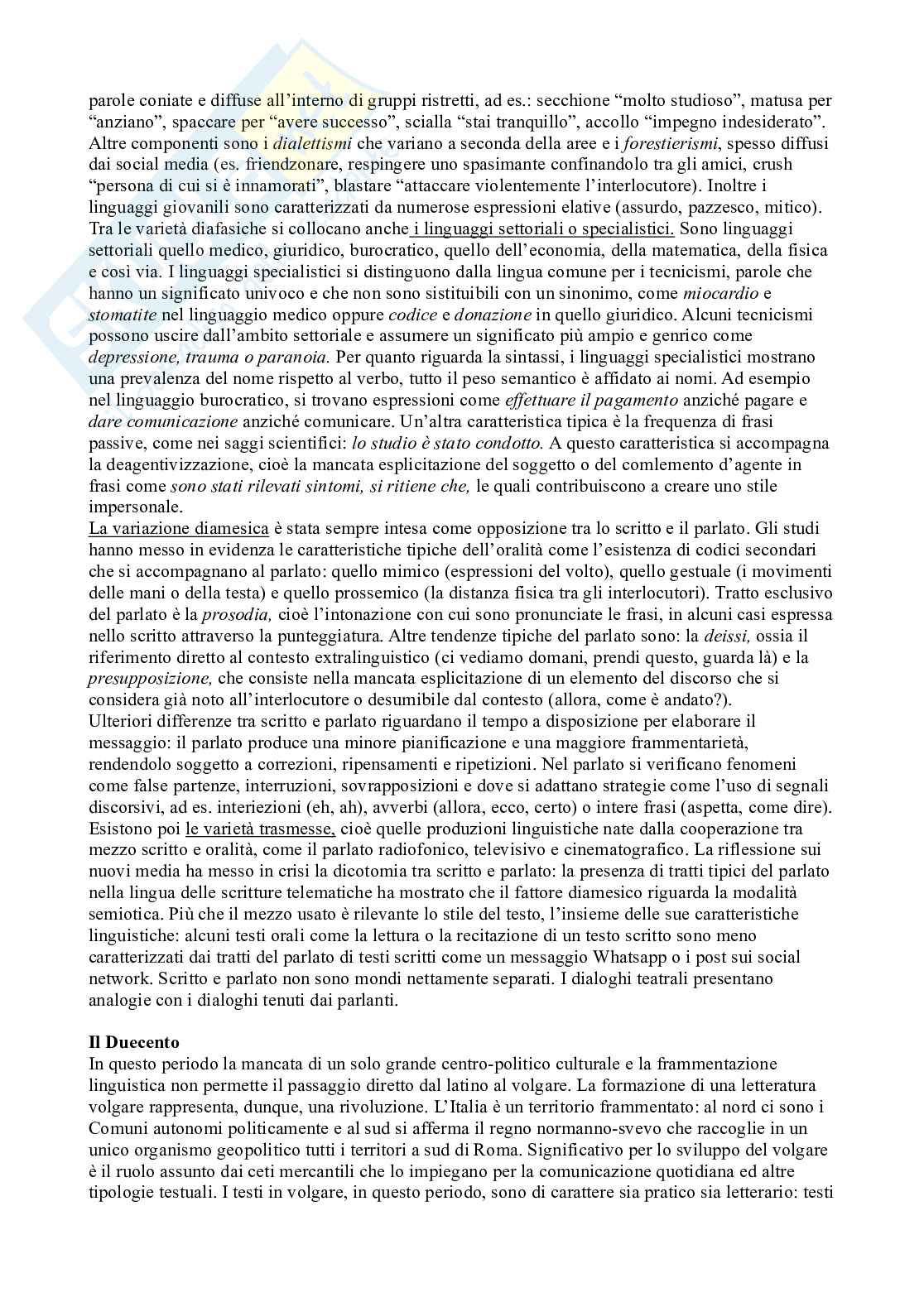 Linguistica italiana Pag. 16