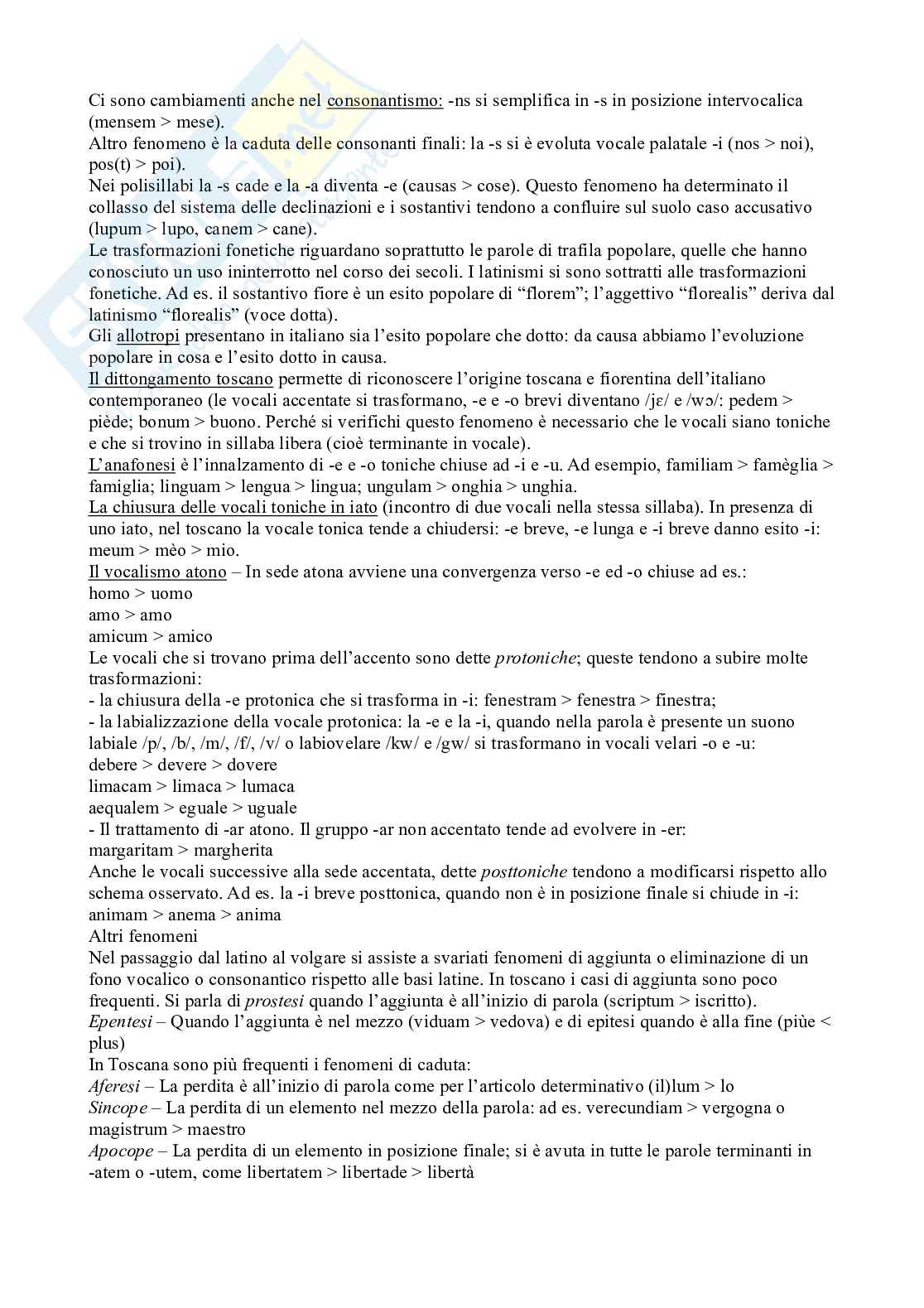 Linguistica italiana Pag. 2