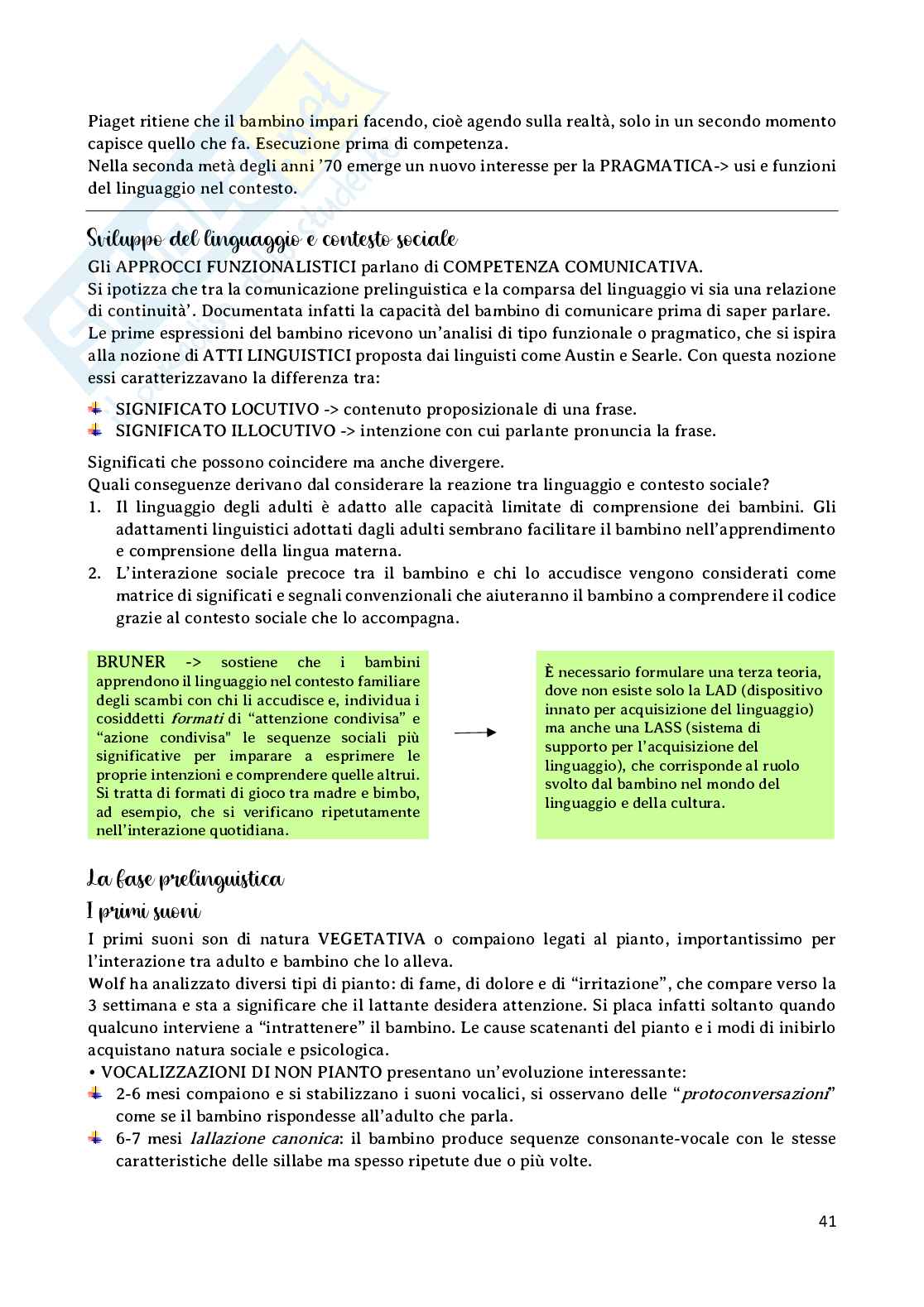 Psicologia dello sviluppo  Pag. 41