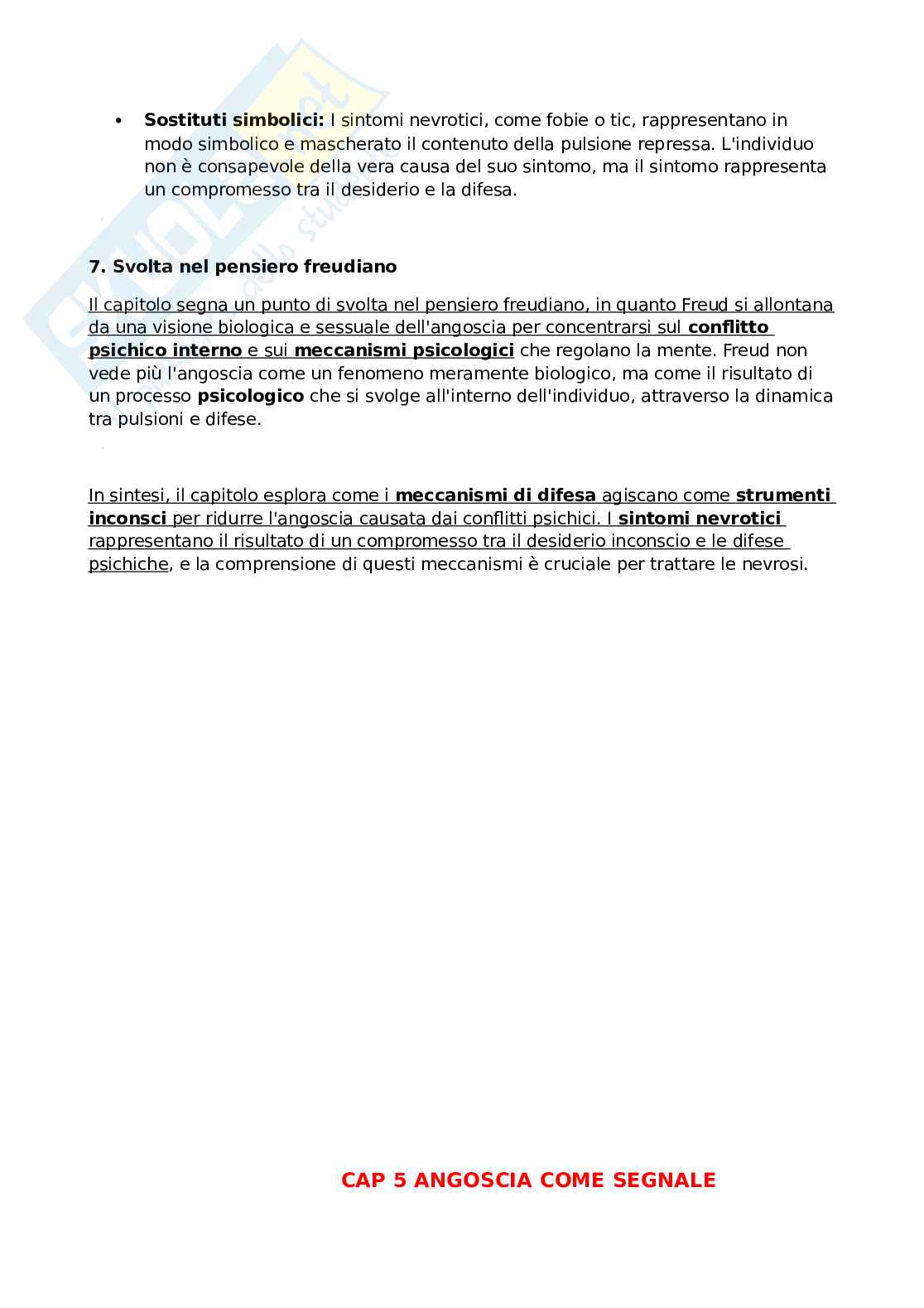 Inibizione sintomi e angoscia, Freud Pag. 11