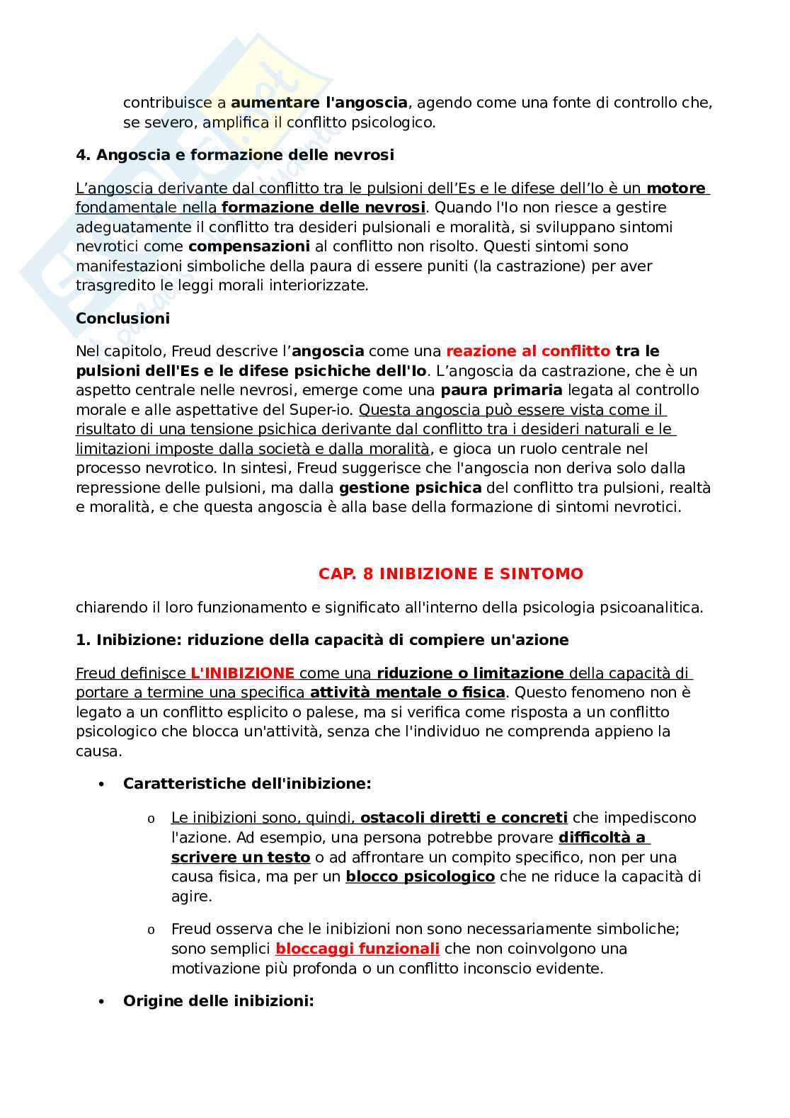 Inibizione sintomi e angoscia, Freud Pag. 16