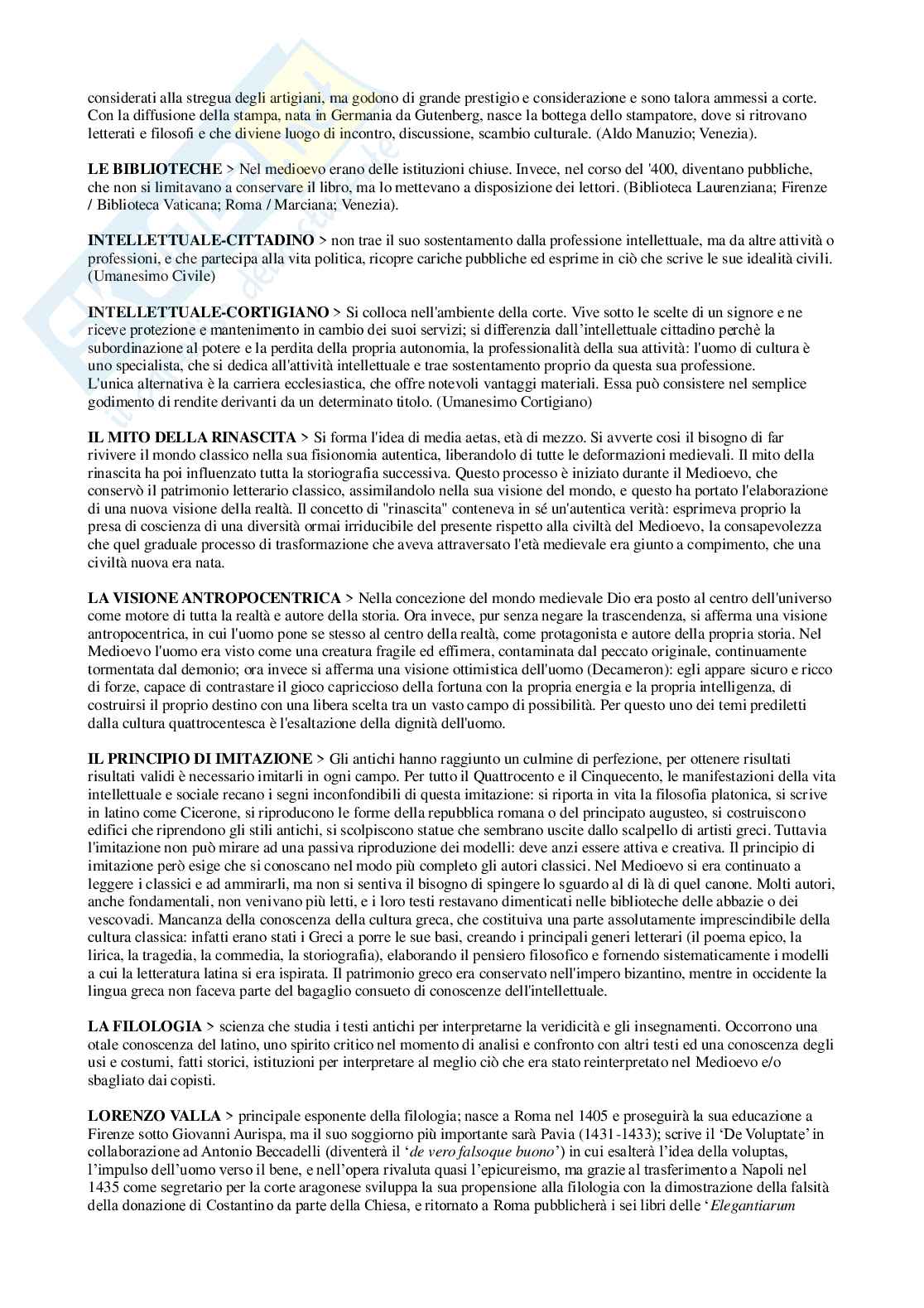 Umanesimo e Rinascimento Pag. 2