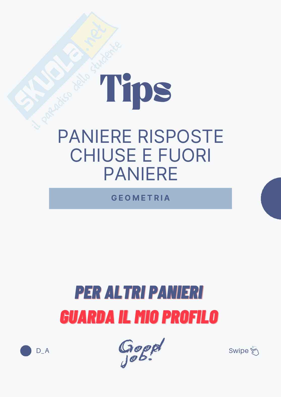 Geometria – Raccolta completa risposte (Fuori Paniere aperte e chiuse + Paniere ufficiale chiuse) – A.A. 2025/2026 Pag. 1