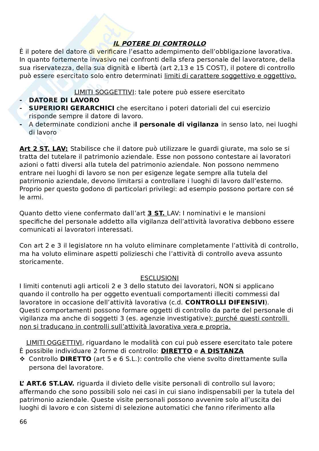 Diritto del lavoro Pag. 66