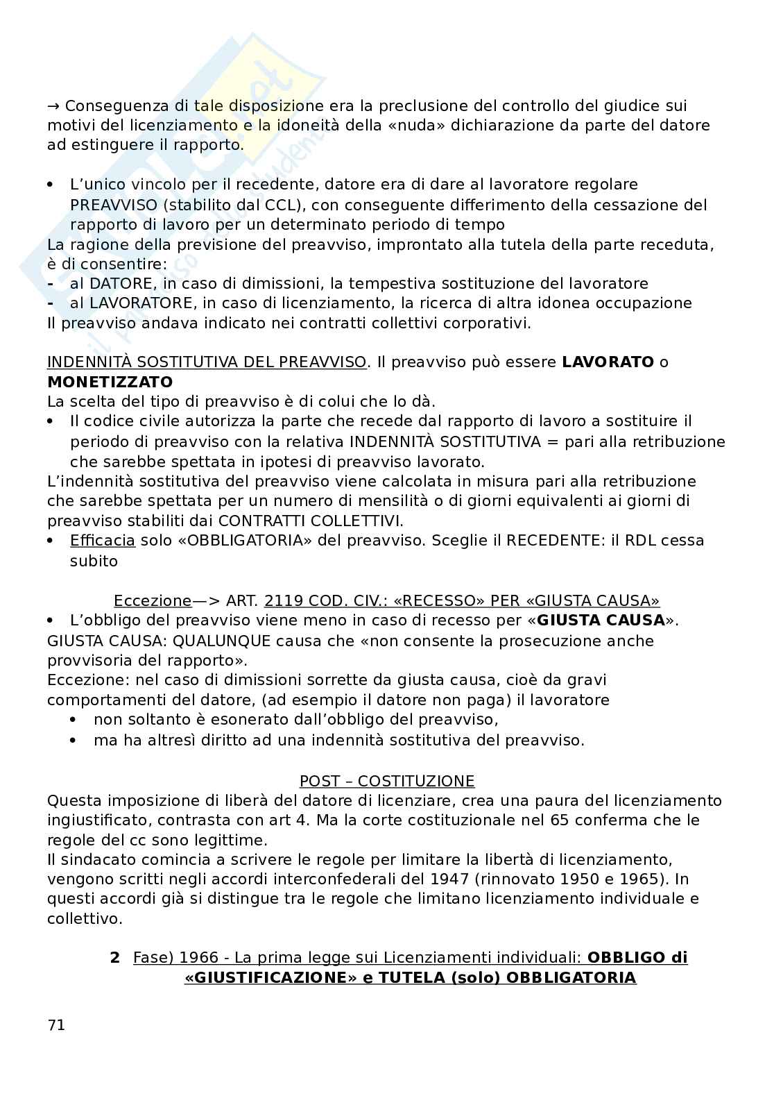 Diritto del lavoro Pag. 71