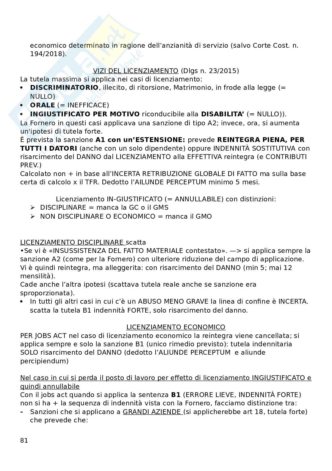 Diritto del lavoro Pag. 81