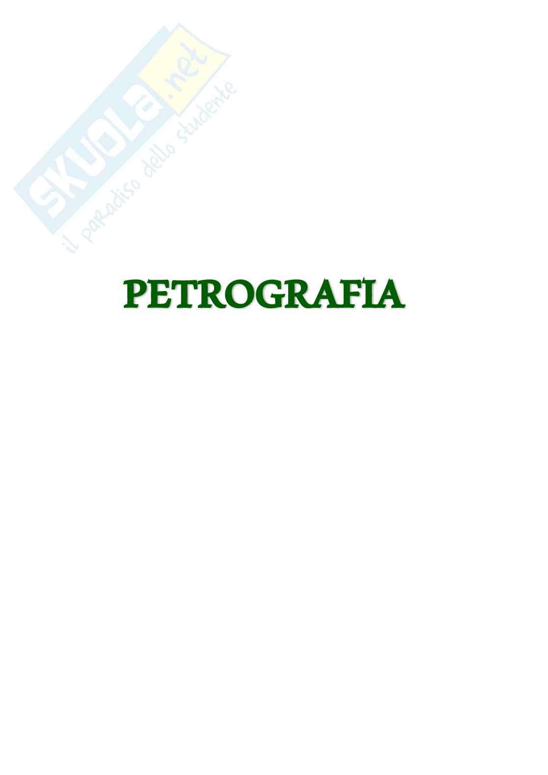 Petrografia  Pag. 1