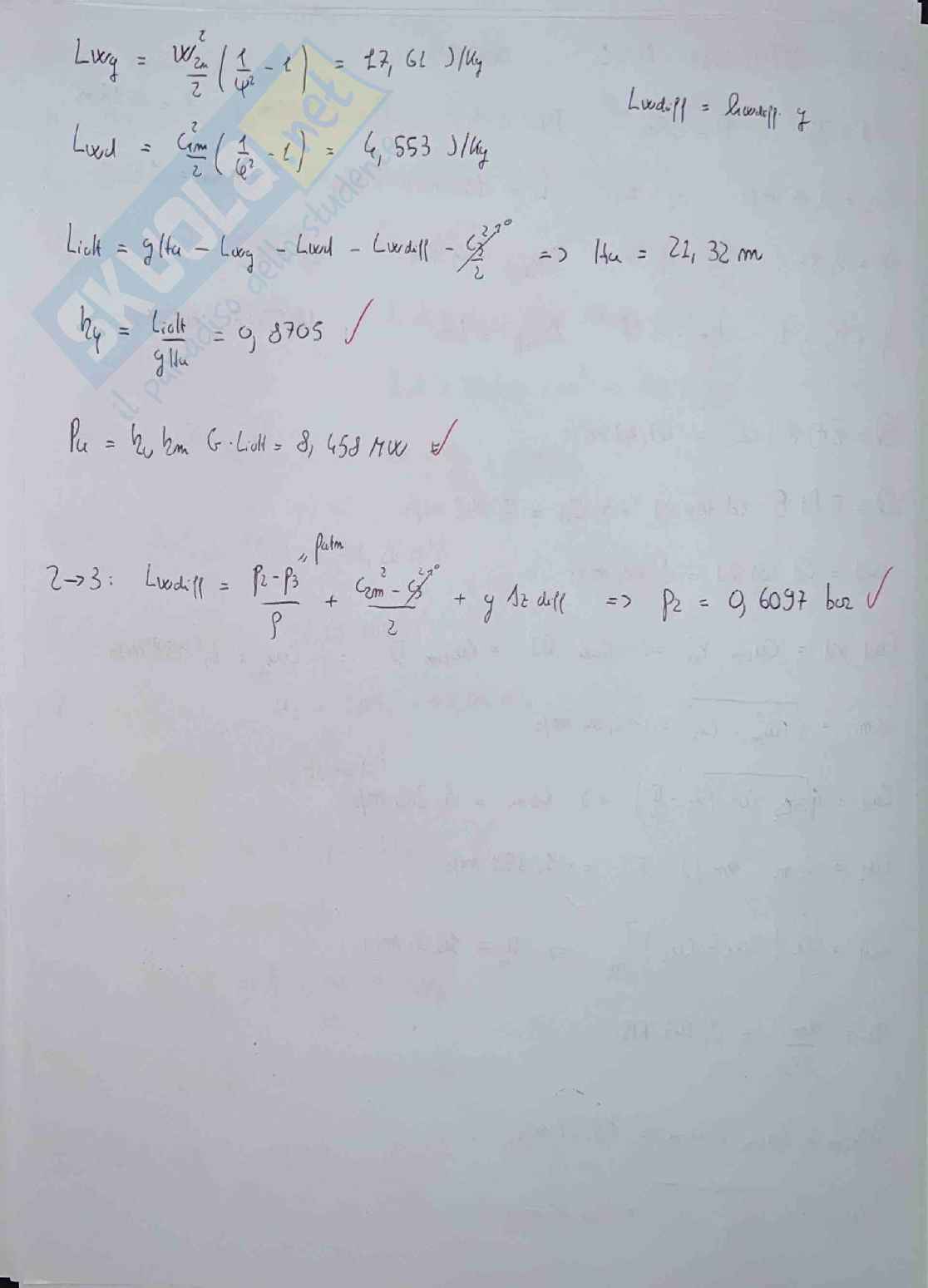 Esercizi Sistemi energetici e macchine a fluido I sulle turbine idrauliche Pag. 11