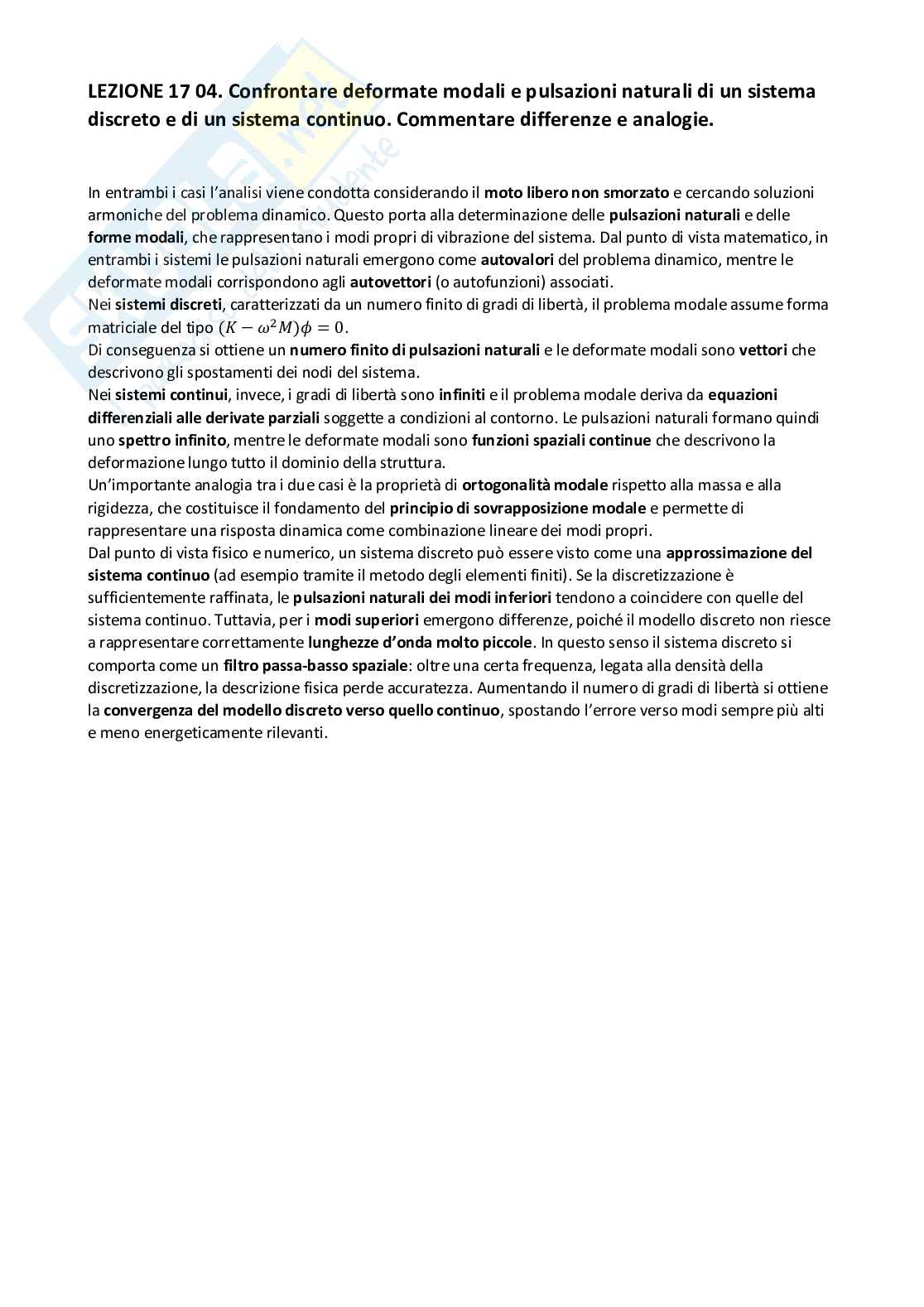 Paniere risposte aperte Teoria delle strutture Pag. 11