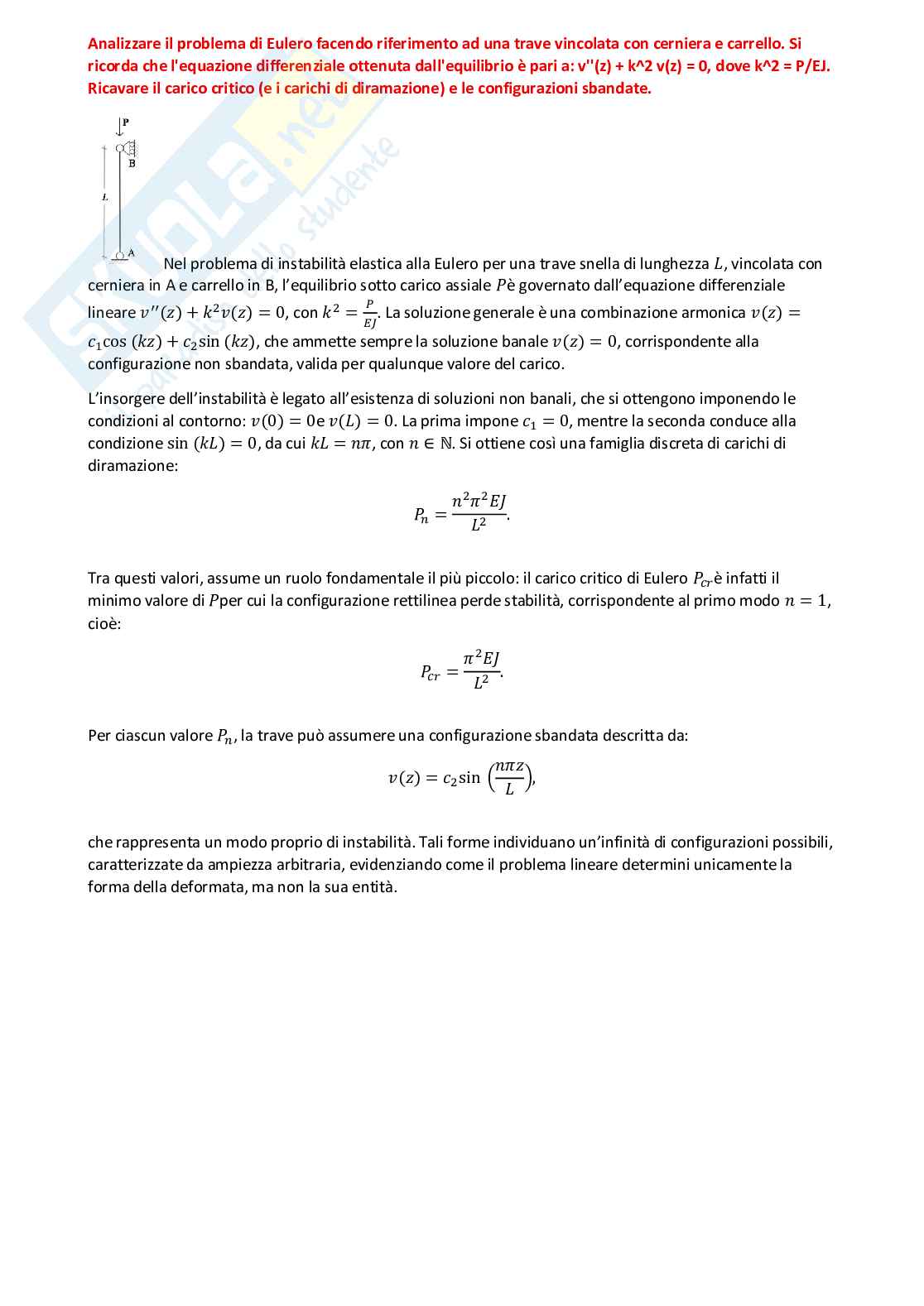 Paniere risposte aperte Teoria delle strutture Pag. 6