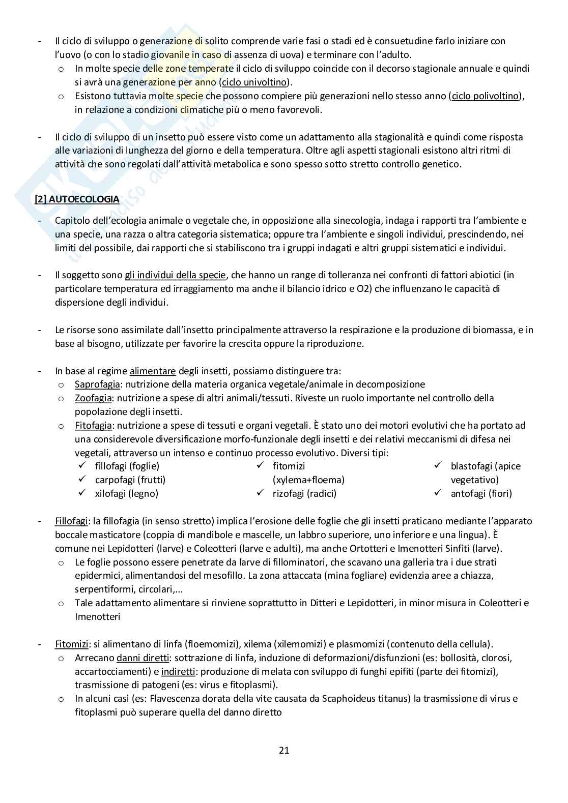 Appunti Applied entomology Pag. 21
