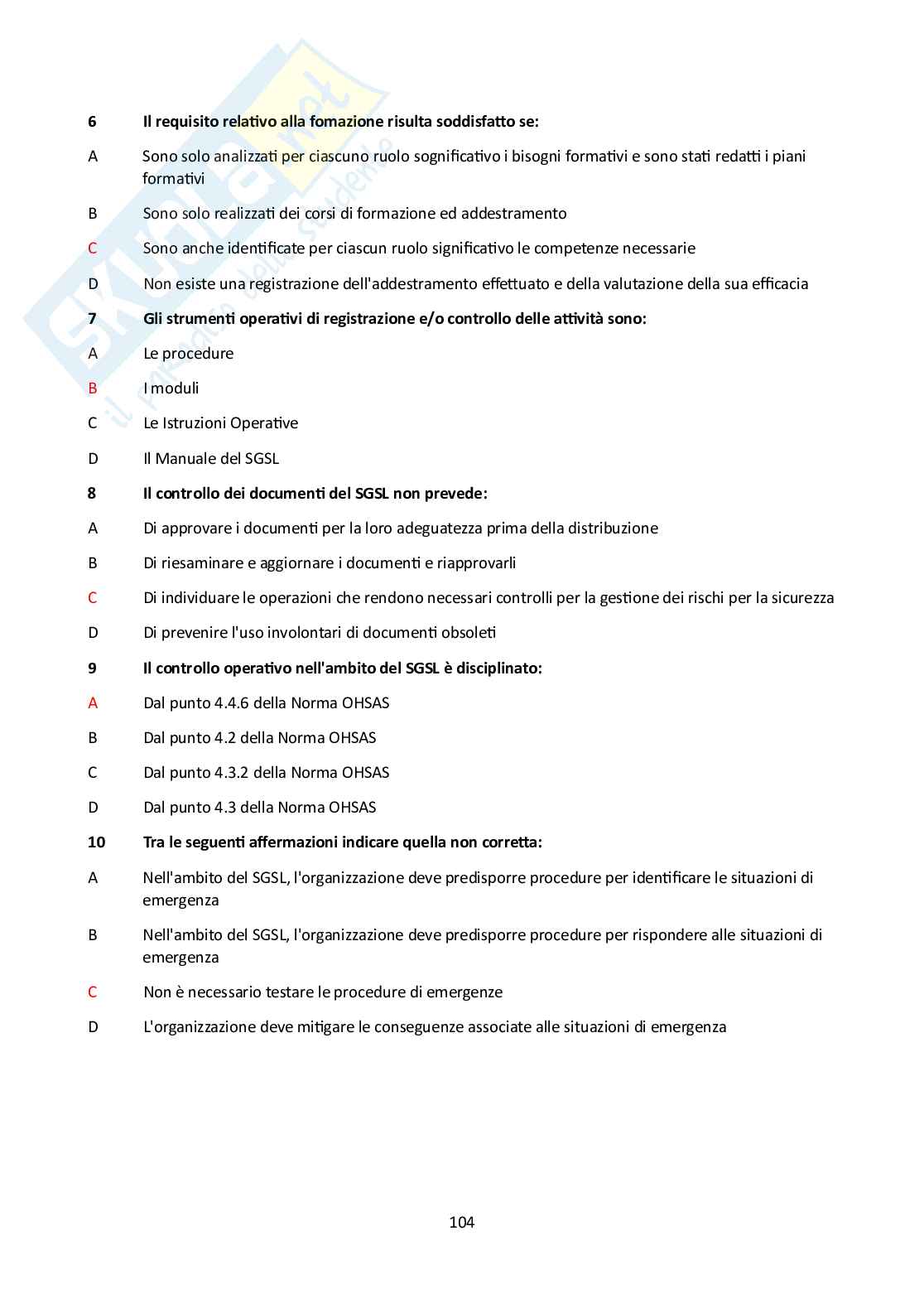 Paniere Gestione e sicurezza degli impianti industriali Pag. 2