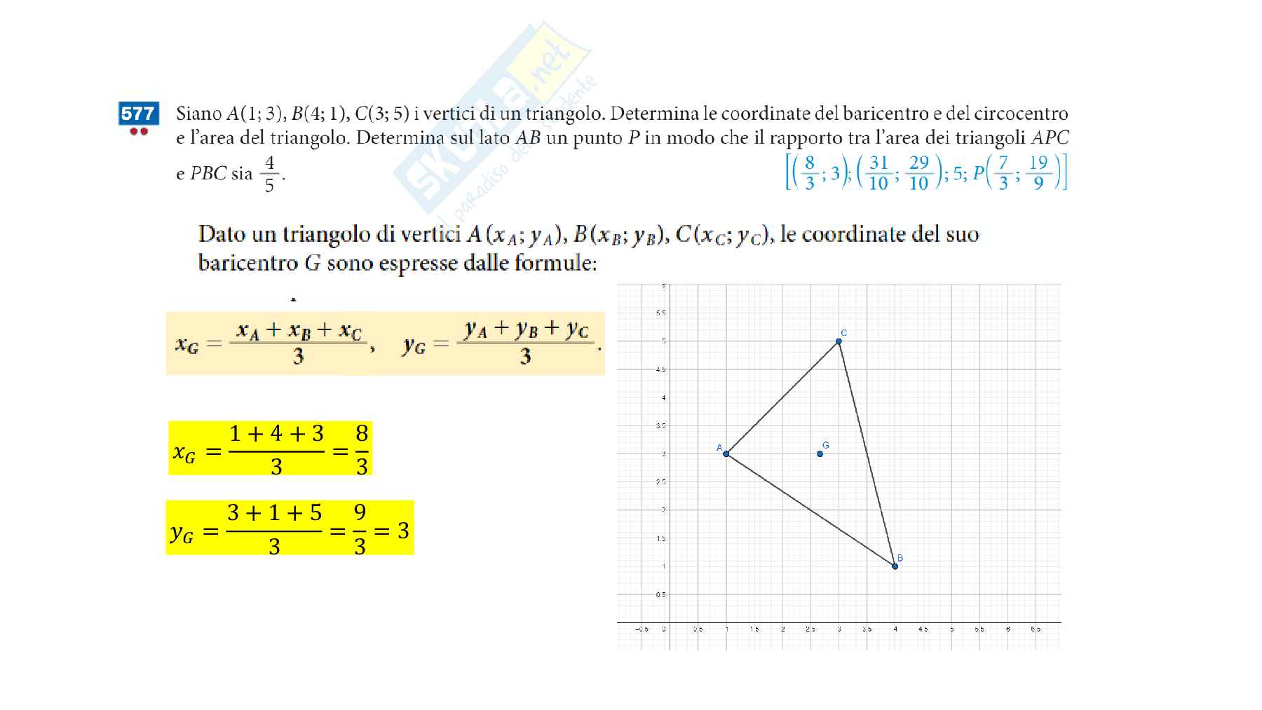 Geometria analitica, la retta nel piano cartesiano, problema svolto Pag. 2
