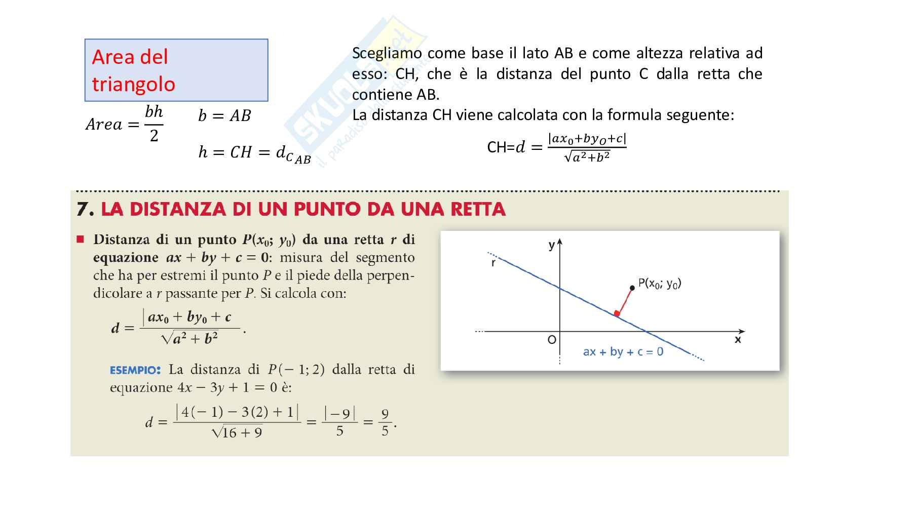 Geometria analitica, la retta nel piano cartesiano, problema svolto Pag. 6